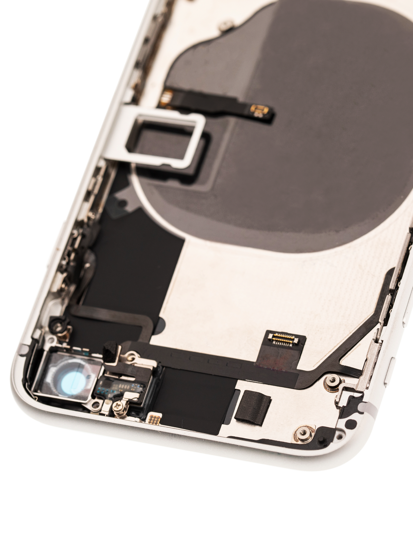 Back Housing W/ Small Parts For iPhone 8 (Used OEM Pull: Grade C) (Silver)