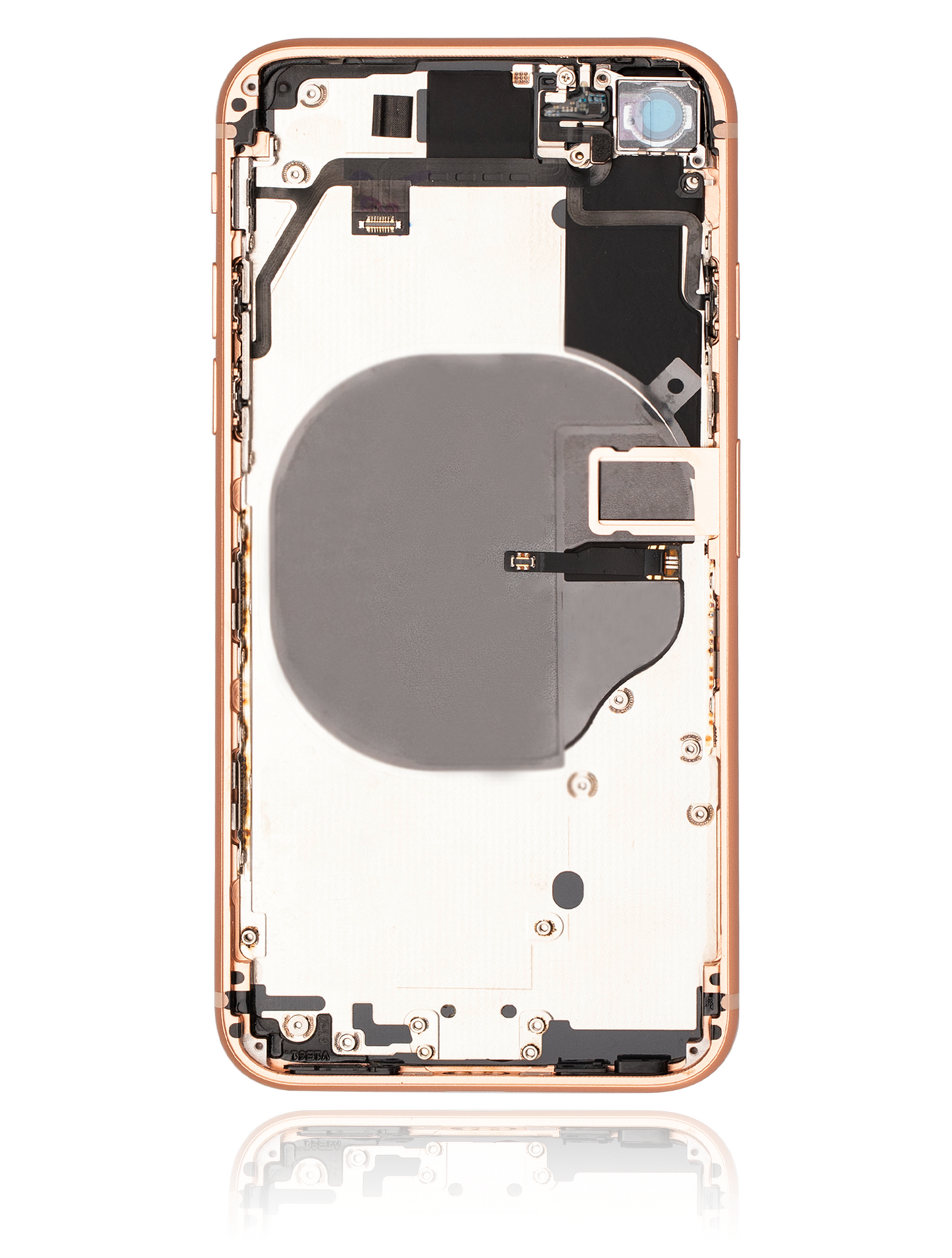 Back Housing W/ Small Components Pre-Installed For iPhone 8 (Used OEM Pull: Grade C) (Gold)