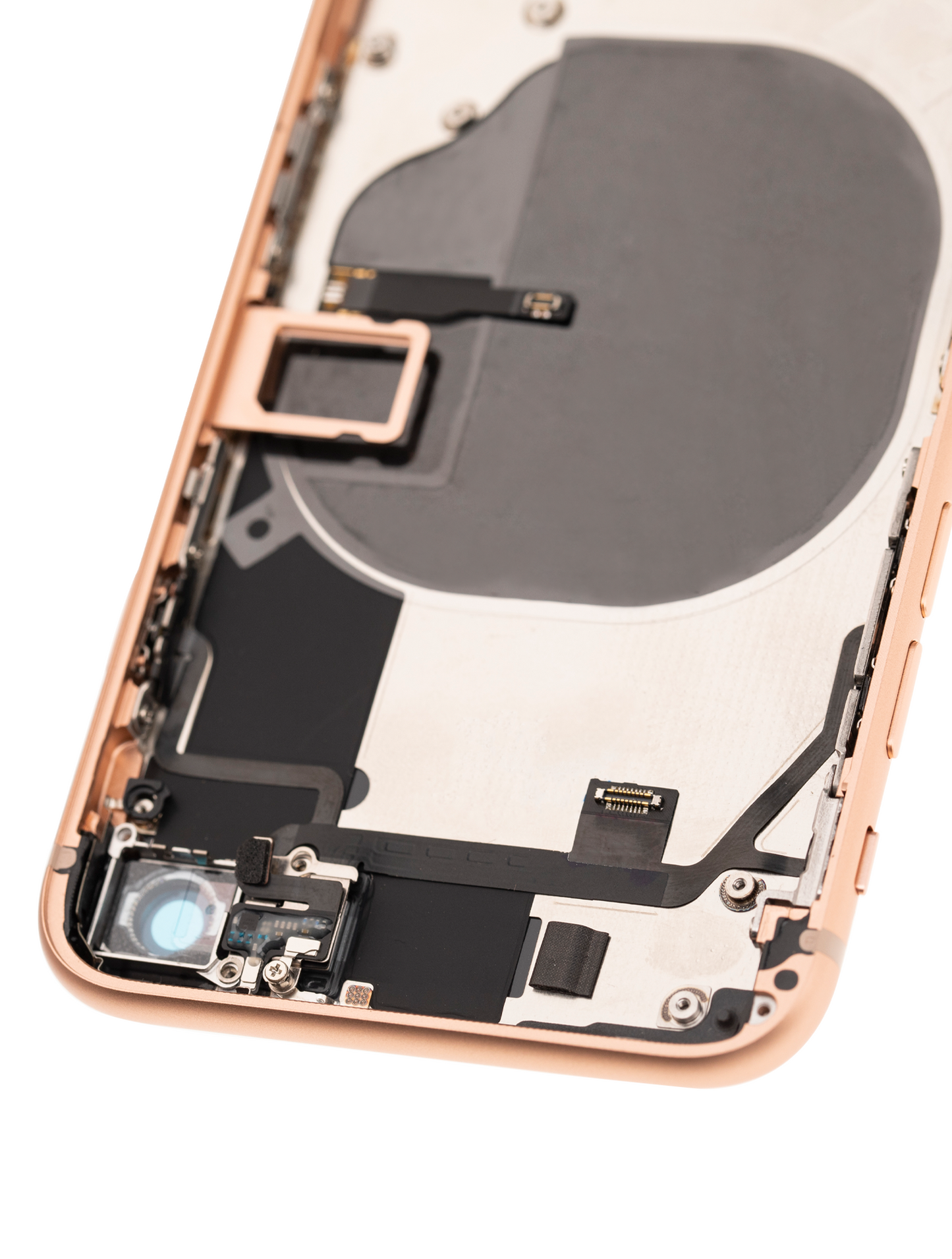Back Housing W/ Small Components Pre-Installed For iPhone 8 (Used OEM Pull: Grade C) (Gold)