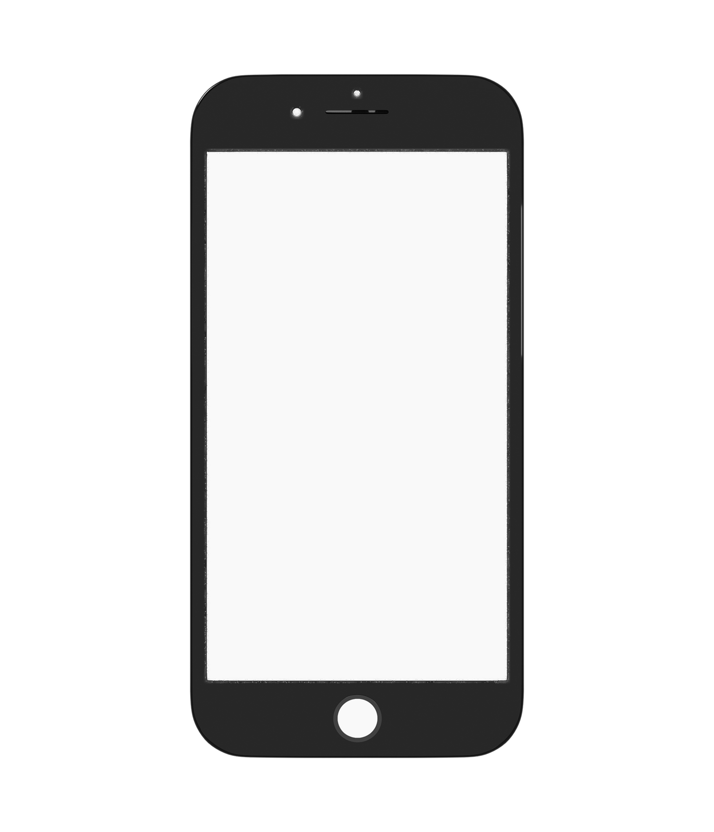 3 in 1 (Glass With OCA Pre-Installed + Frame) For iPhone 8 (OCA Master) (2 Pack) (Black)
