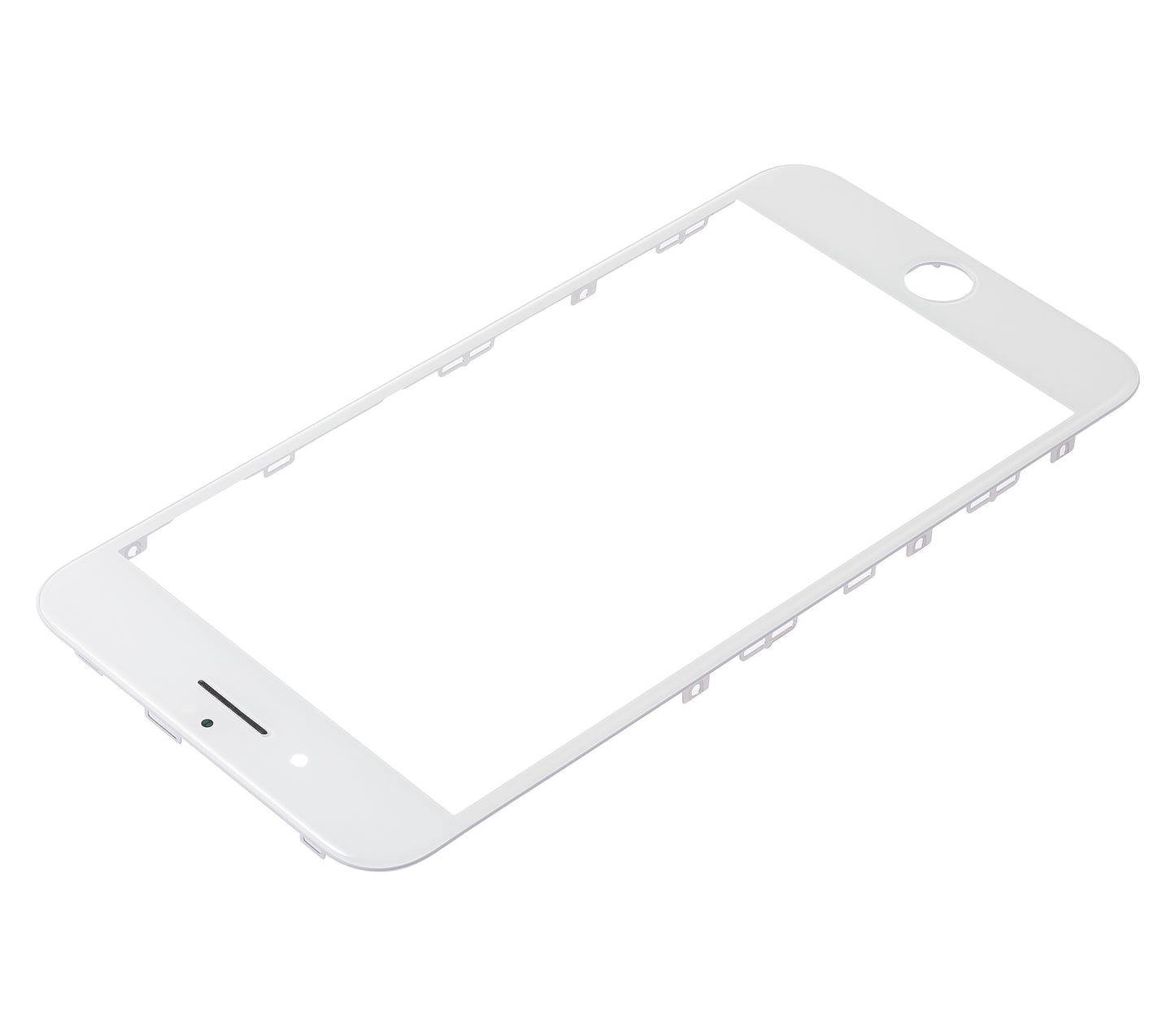 3 in 1 (Glass With OCA Pre-Installed + Frame) For iPhone 8 Plus (OCA Master) (2 Pack) (White)