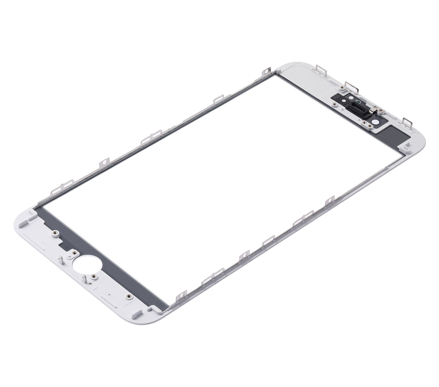 3 in 1 (Glass With OCA Pre-Installed + Frame) For iPhone 8 Plus (OCA Master) (2 Pack) (White)