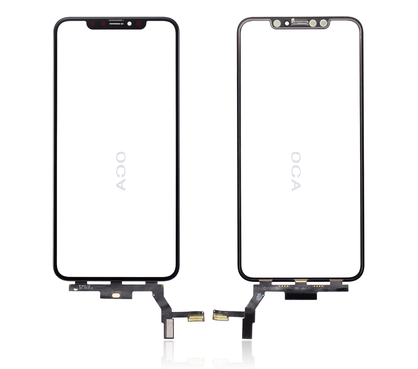 3 in 1 (Glass With OCA Pre-Installed + Frame) For iPhone 8 Plus (OCA Master) (2 Pack) (Black)