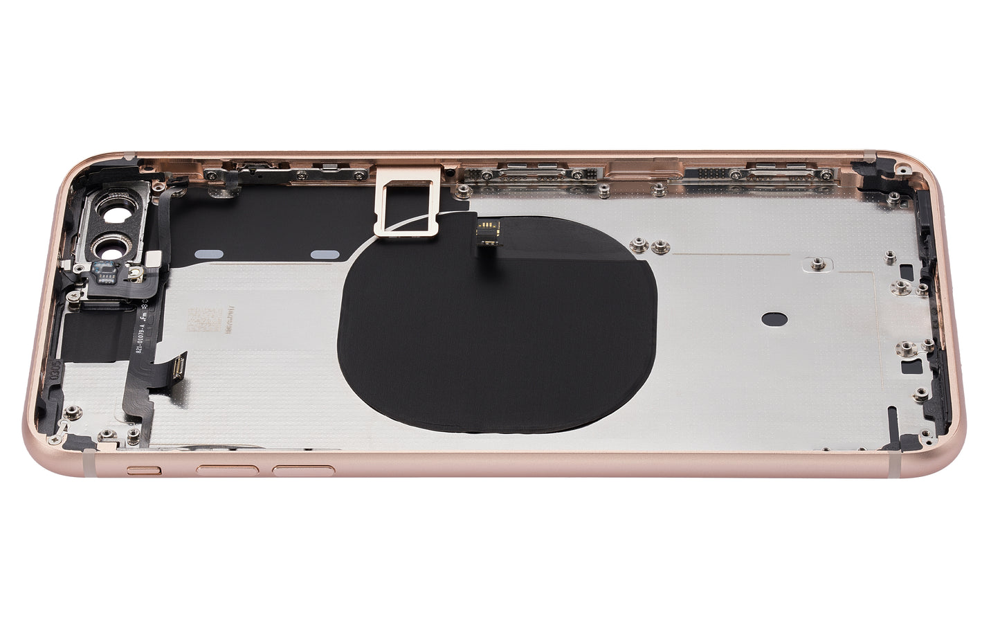 Back Housing W/ Small Components Pre-Installed For iPhone 8 Plus (No Logo) (Aftermarket Plus) (Gold)