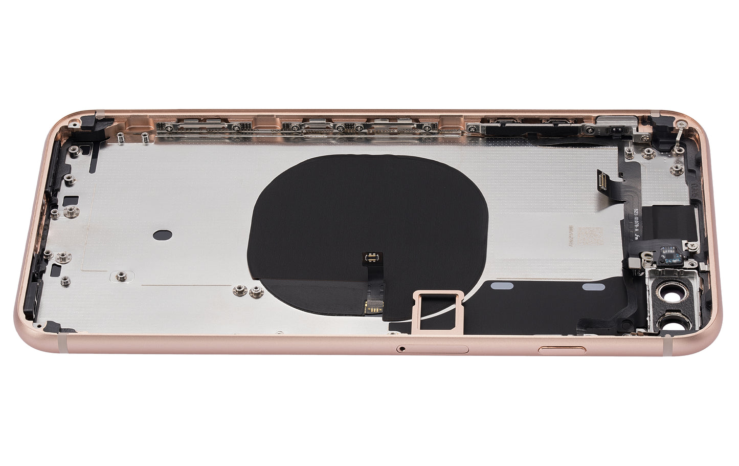 Back Housing W/ Small Components Pre-Installed For iPhone 8 Plus (No Logo) (Aftermarket Plus) (Gold)