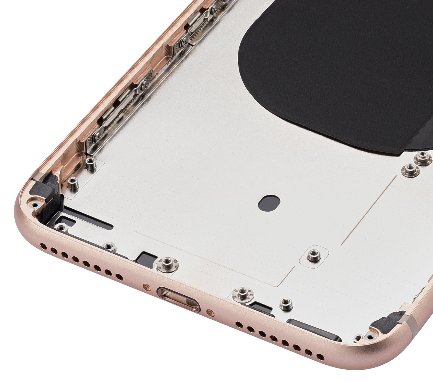 Back Housing W/ Small Components Pre-Installed For iPhone 8 Plus (No Logo) (Aftermarket Plus) (Gold)