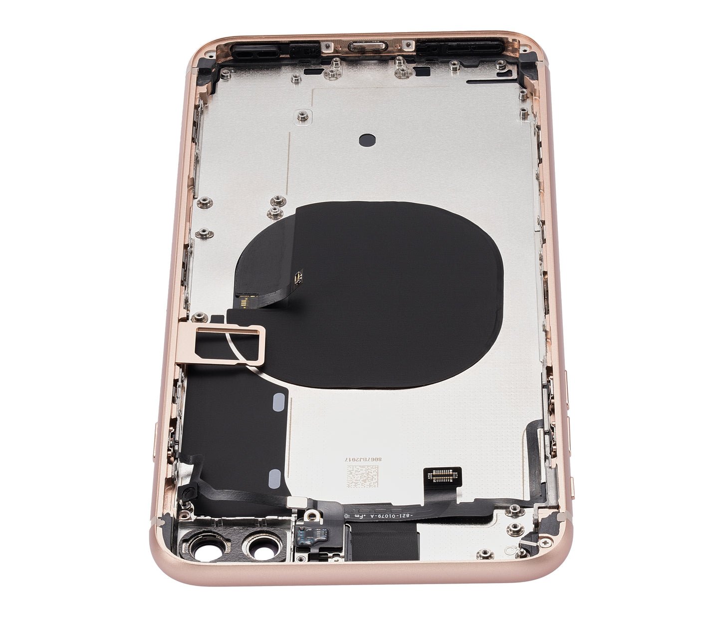 Back Housing W/ Small Components Pre-Installed For iPhone 8 Plus (No Logo) (Aftermarket Plus) (Gold)