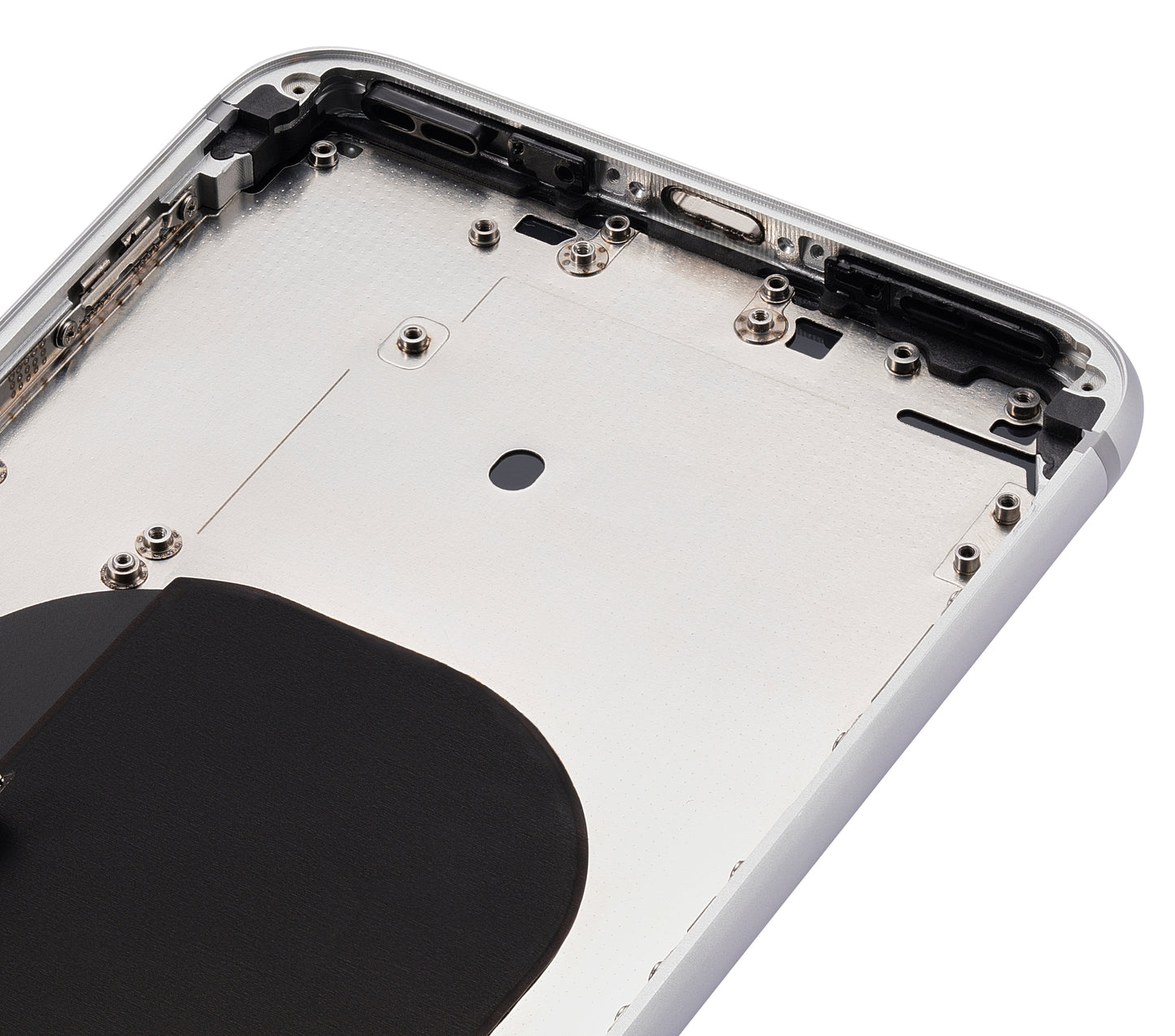 Back Housing W/ Small Components Pre-Installed For iPhone 8 Plus (No Logo) (Aftermarket Plus) (Silver)
