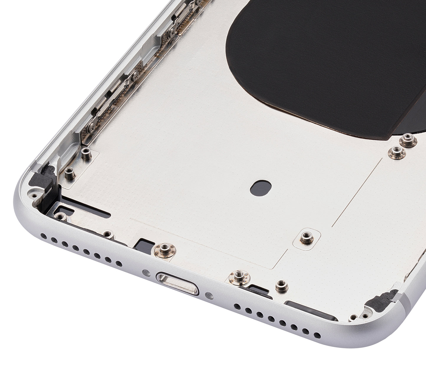 Back Housing W/ Small Components Pre-Installed For iPhone 8 Plus (No Logo) (Aftermarket Plus) (Silver)