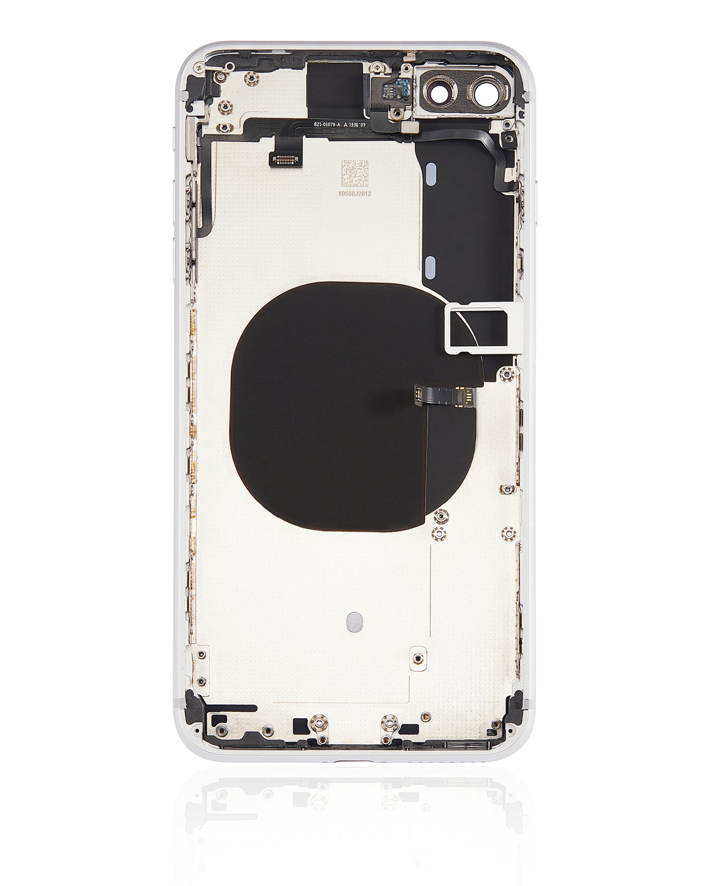 Back Housing W/ Small Components Pre-Installed For iPhone 8 Plus (No Logo) (Aftermarket Plus) (Silver)