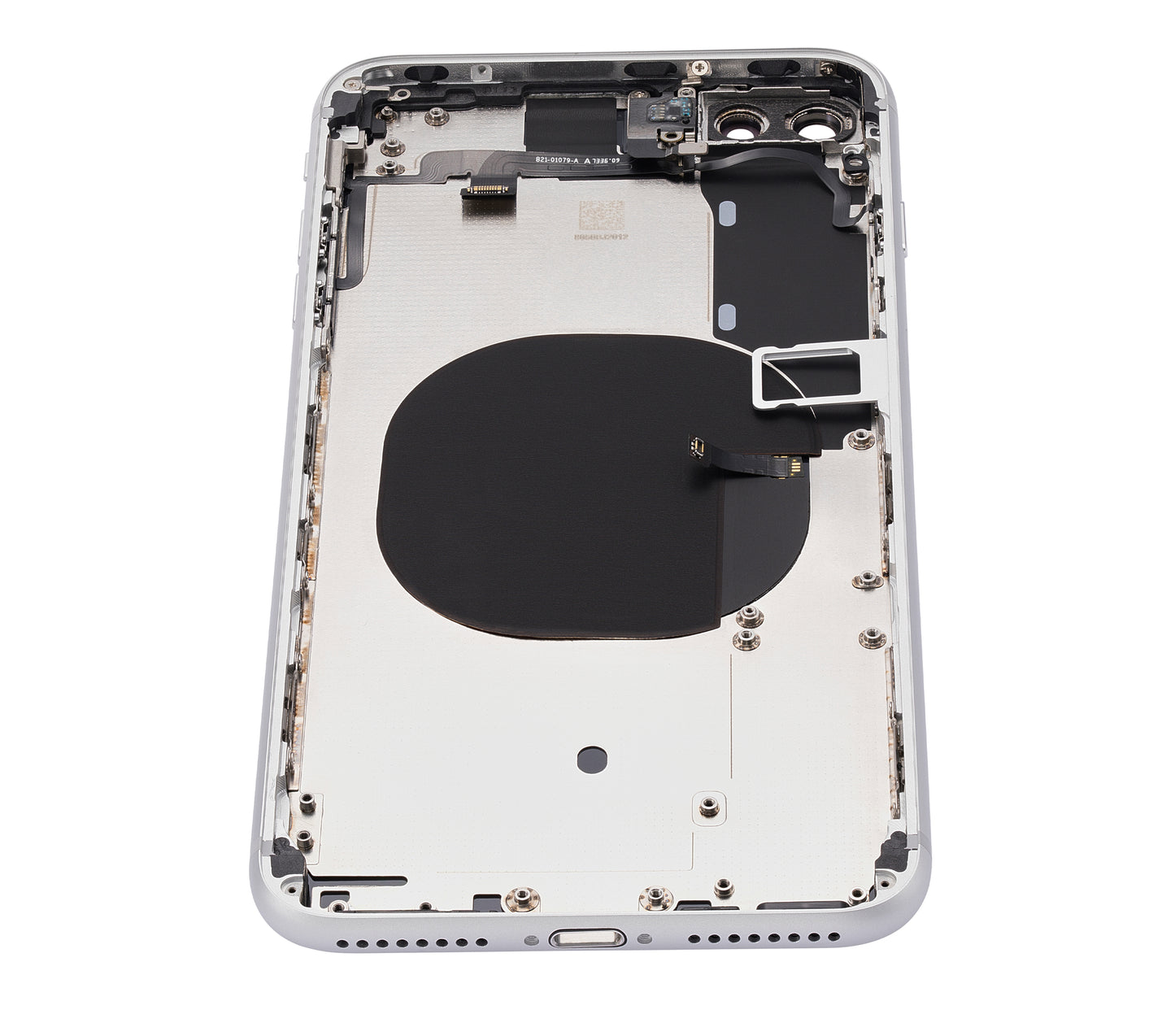 Back Housing W/ Small Components Pre-Installed For iPhone 8 Plus (No Logo) (Aftermarket Plus) (Silver)