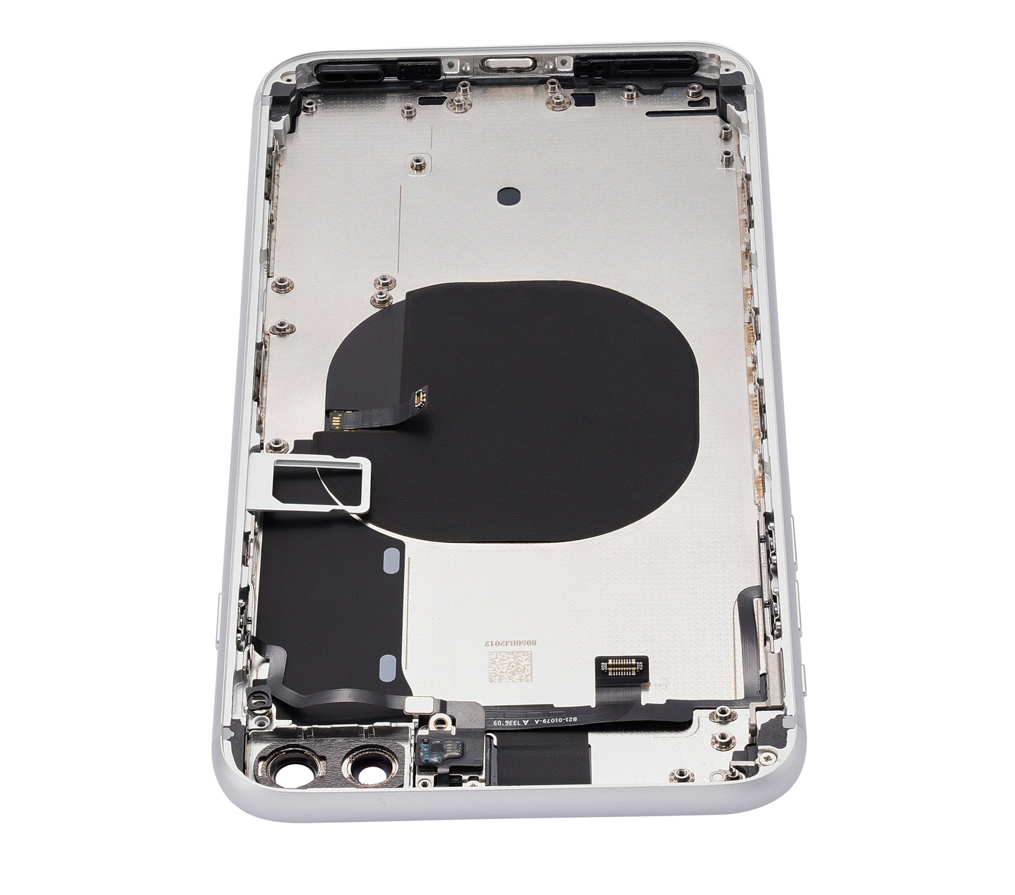 Back Housing W/ Small Components Pre-Installed For iPhone 8 Plus (No Logo) (Aftermarket Plus) (Silver)