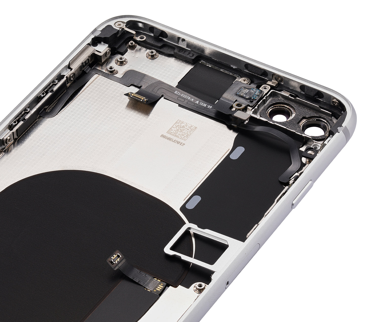 Back Housing W/ Small Components Pre-Installed For iPhone 8 Plus (No Logo) (Aftermarket Plus) (Silver)