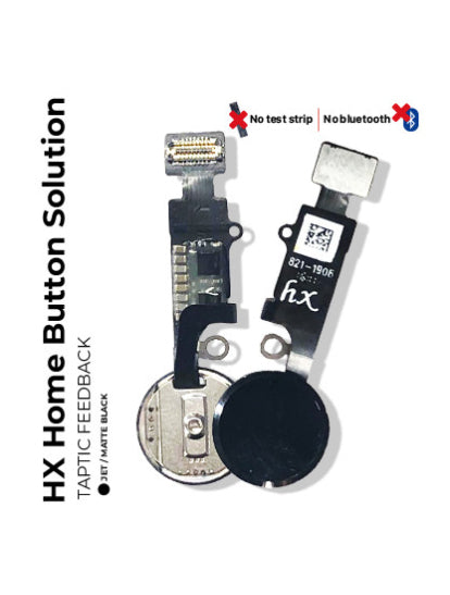 Home Button Solution With Flex For iPhone 7 / 7 Plus / 8 / 8 Plus (Jet / Matte Black) (Version 6 / JCID) (No Bluetooth Required)