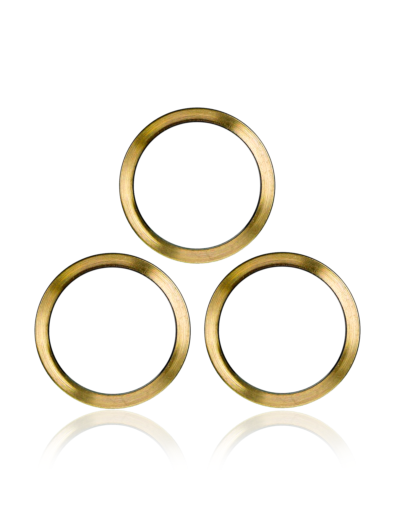 Back Camera Bezel Ring Only For iPhone 12 Pro (Gold) (3 Piece Set) (10 Pack)
