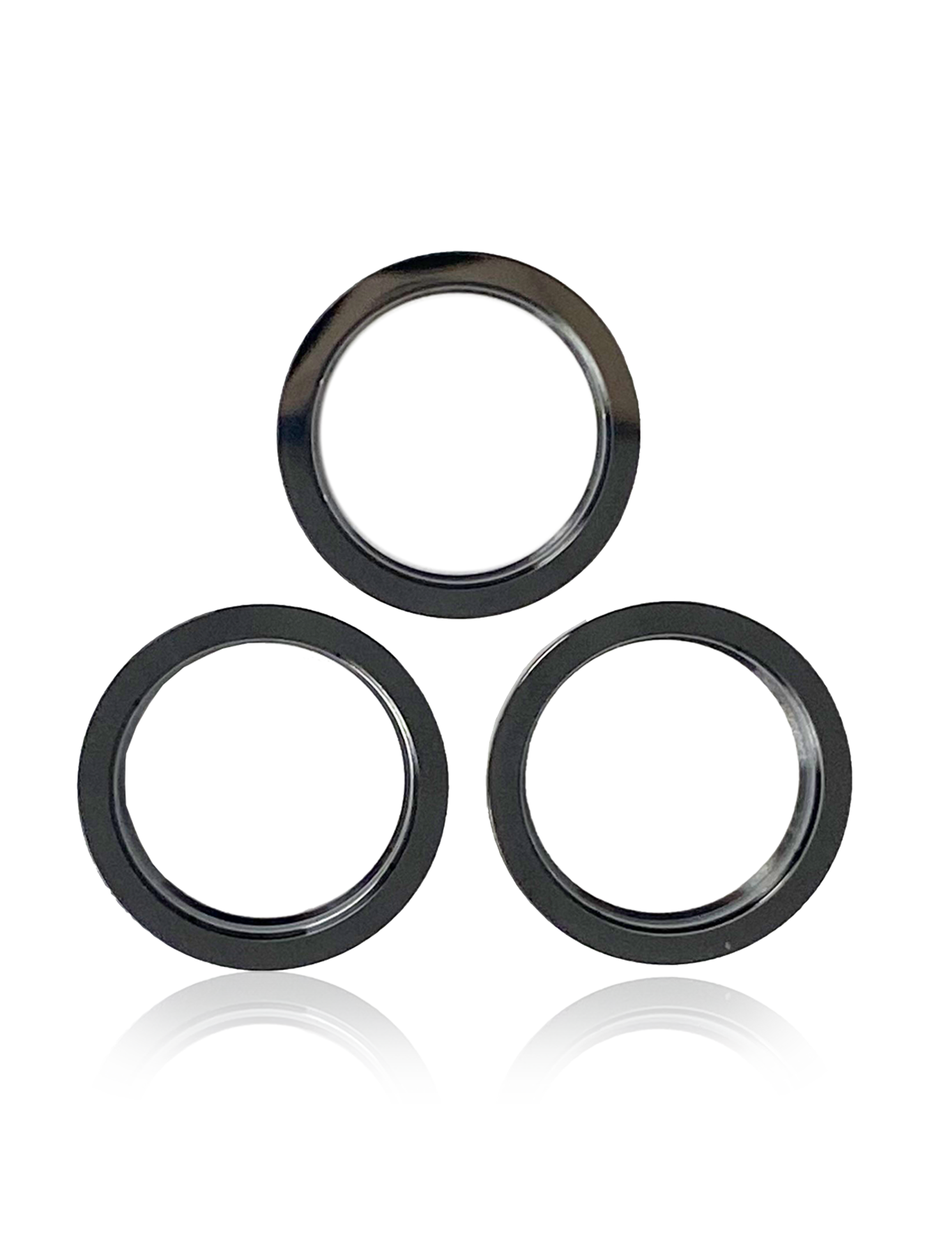 Back Camera Bezel Ring Only For iPhone 12 Pro Max (Graphite) (3 Piece Set) (10 Pack)