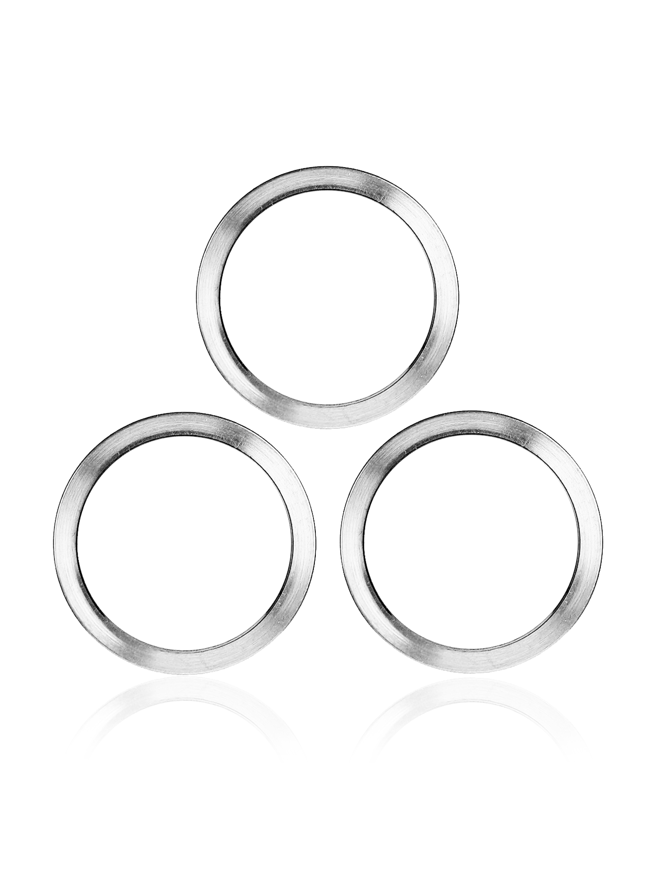 Back Camera Bezel Ring Only For iPhone 11 Pro / 11 Pro Max (Silver) (3 Piece Set) (10 Pack)