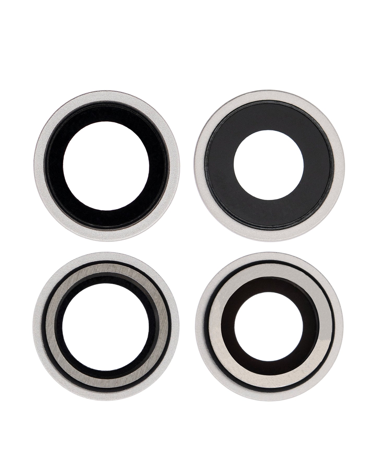 Back Camera Lens With Bracket & Bezel For iPhone 12 / 12 Mini (Aftermarket Plus) (White)
