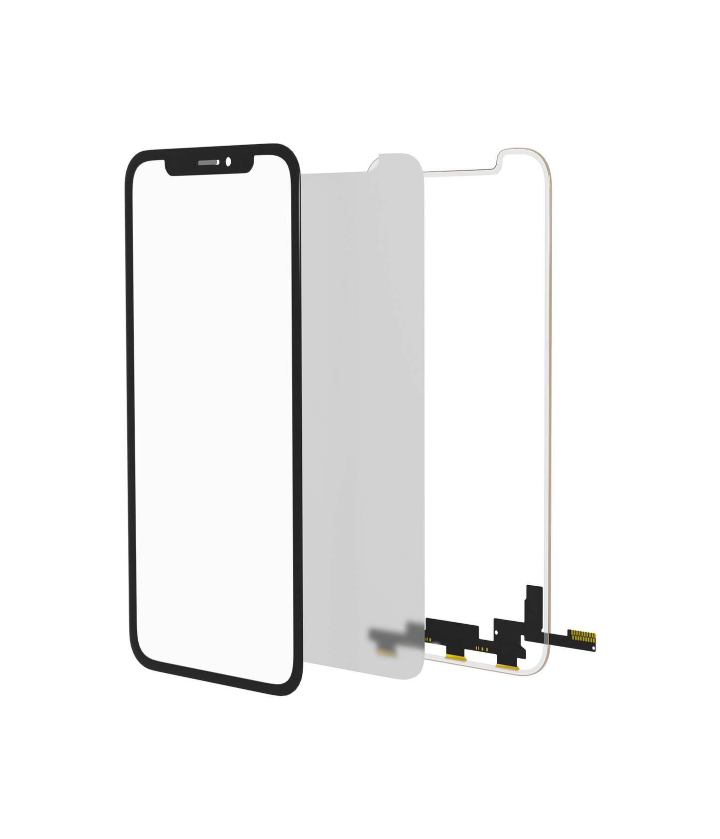 3 in 1 With Frame Included (Short Flex Digitizer + Front Glass + OCA Pre-Installed) For iPhone XS