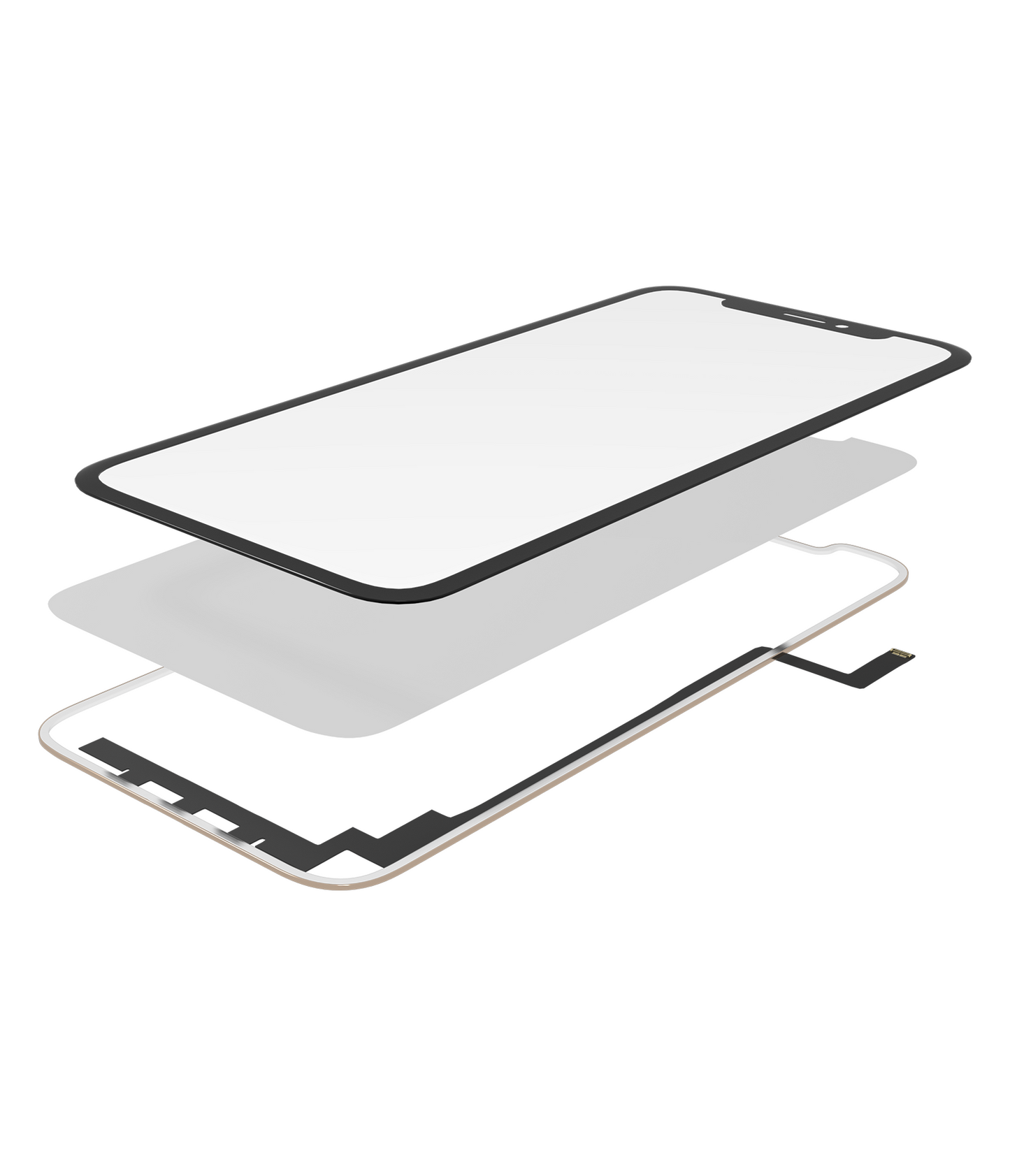 3 in 1 With Frame Included (Short Flex Digitizer + Front Glass + OCA Pre-Installed) For iPhone XS