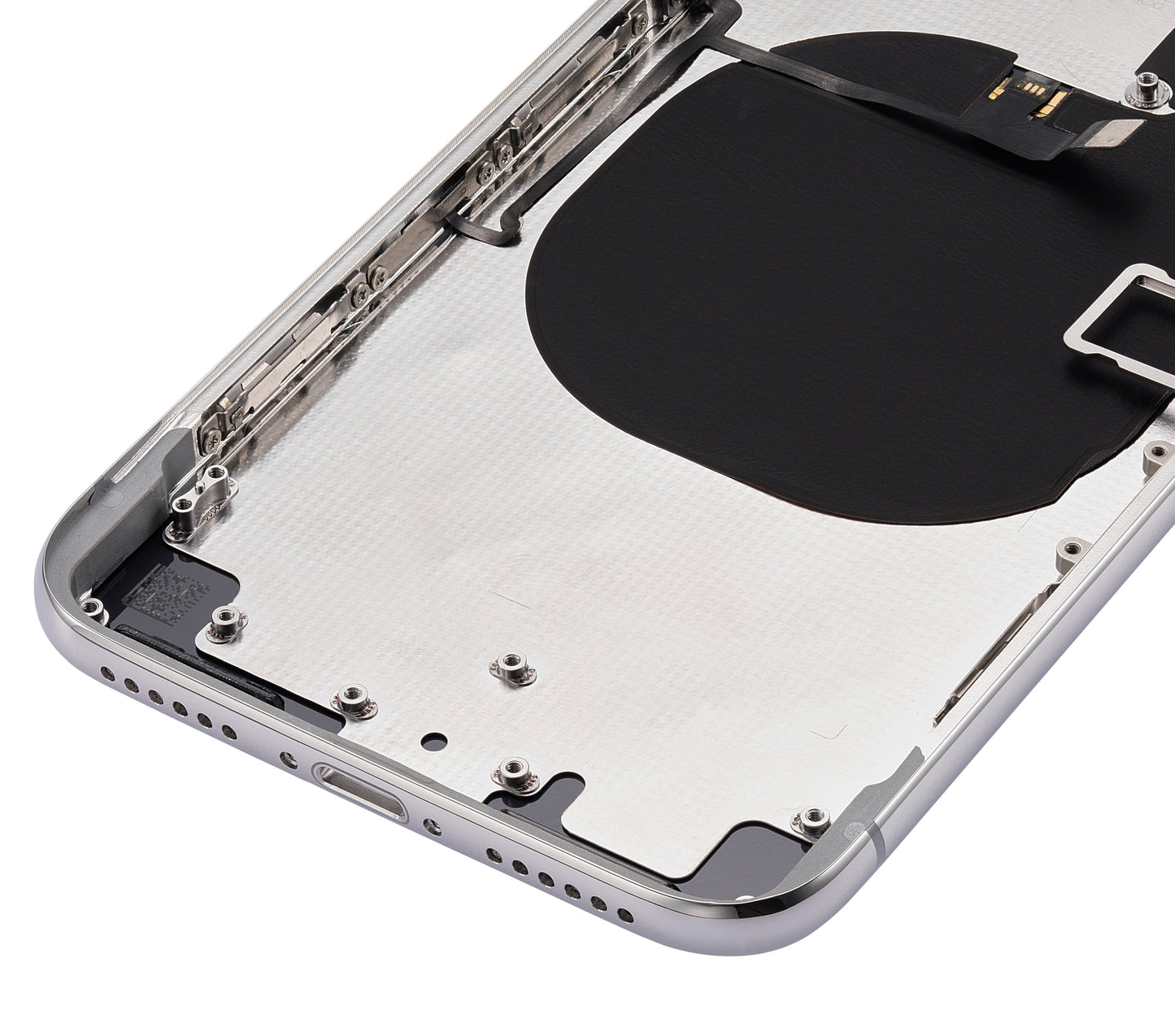Back Housing W/ Small Components Pre-Installed For iPhone X (No Logo) (Aftermarket Plus) (Silver)