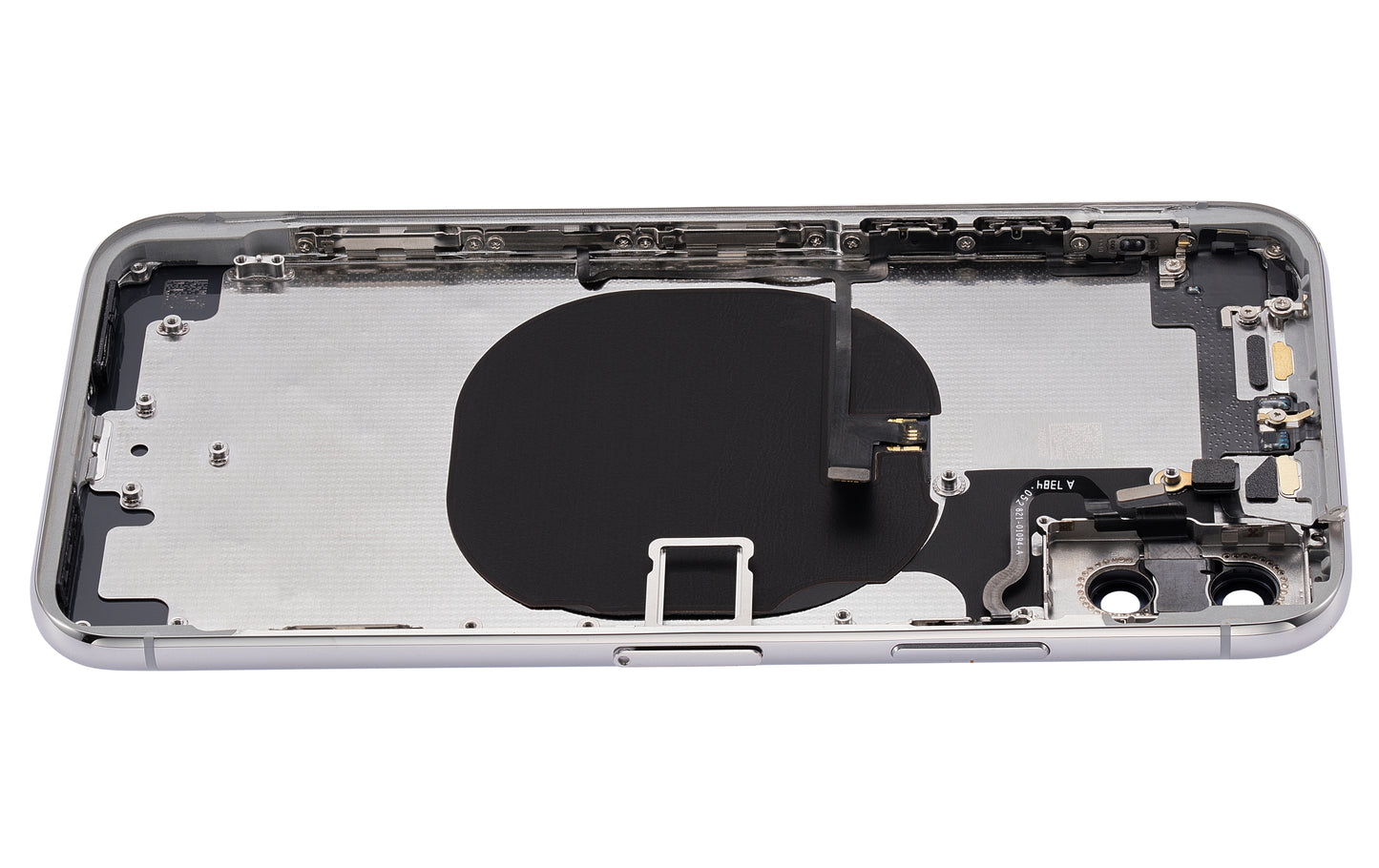 Back Housing W/ Small Components Pre-Installed For iPhone X (No Logo) (Aftermarket Plus) (Silver)