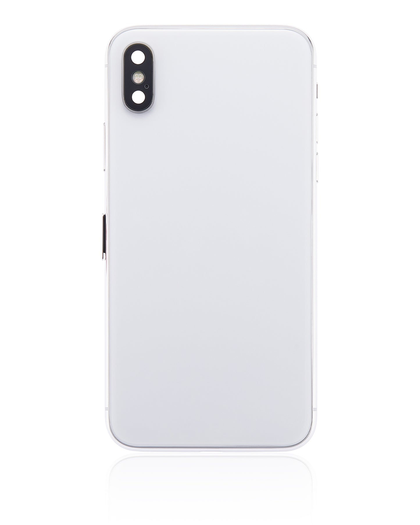Back Housing W/ Small Components Pre-Installed For iPhone X (No Logo) (Aftermarket Plus) (Silver)