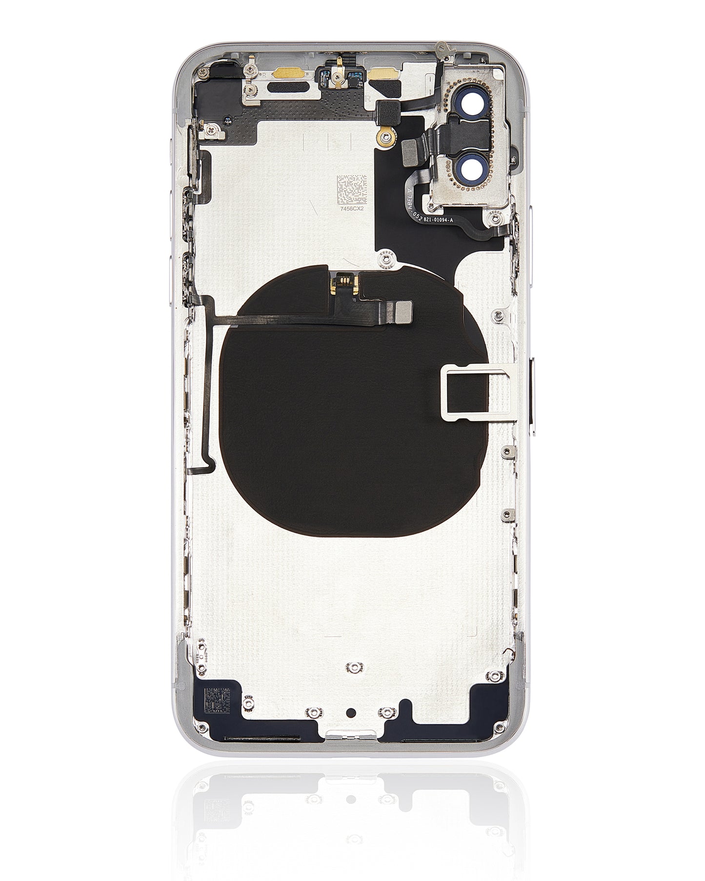 Back Housing W/ Small Components Pre-Installed For iPhone X (No Logo) (Aftermarket Plus) (Silver)