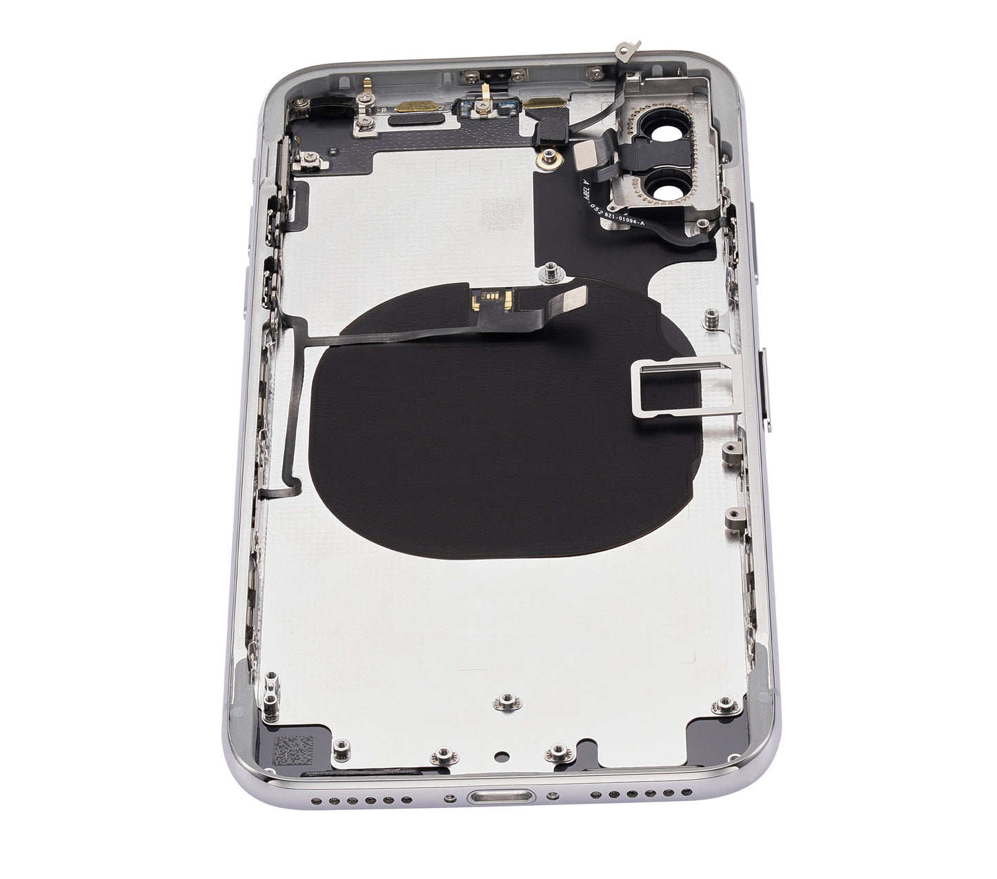 Back Housing W/ Small Components Pre-Installed For iPhone X (No Logo) (Aftermarket Plus) (Silver)