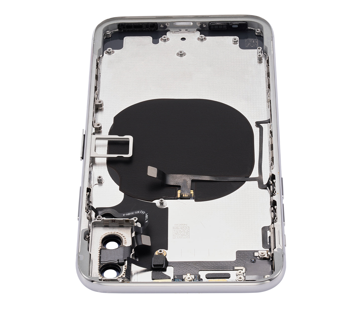 Back Housing W/ Small Components Pre-Installed For iPhone X (No Logo) (Aftermarket Plus) (Silver)