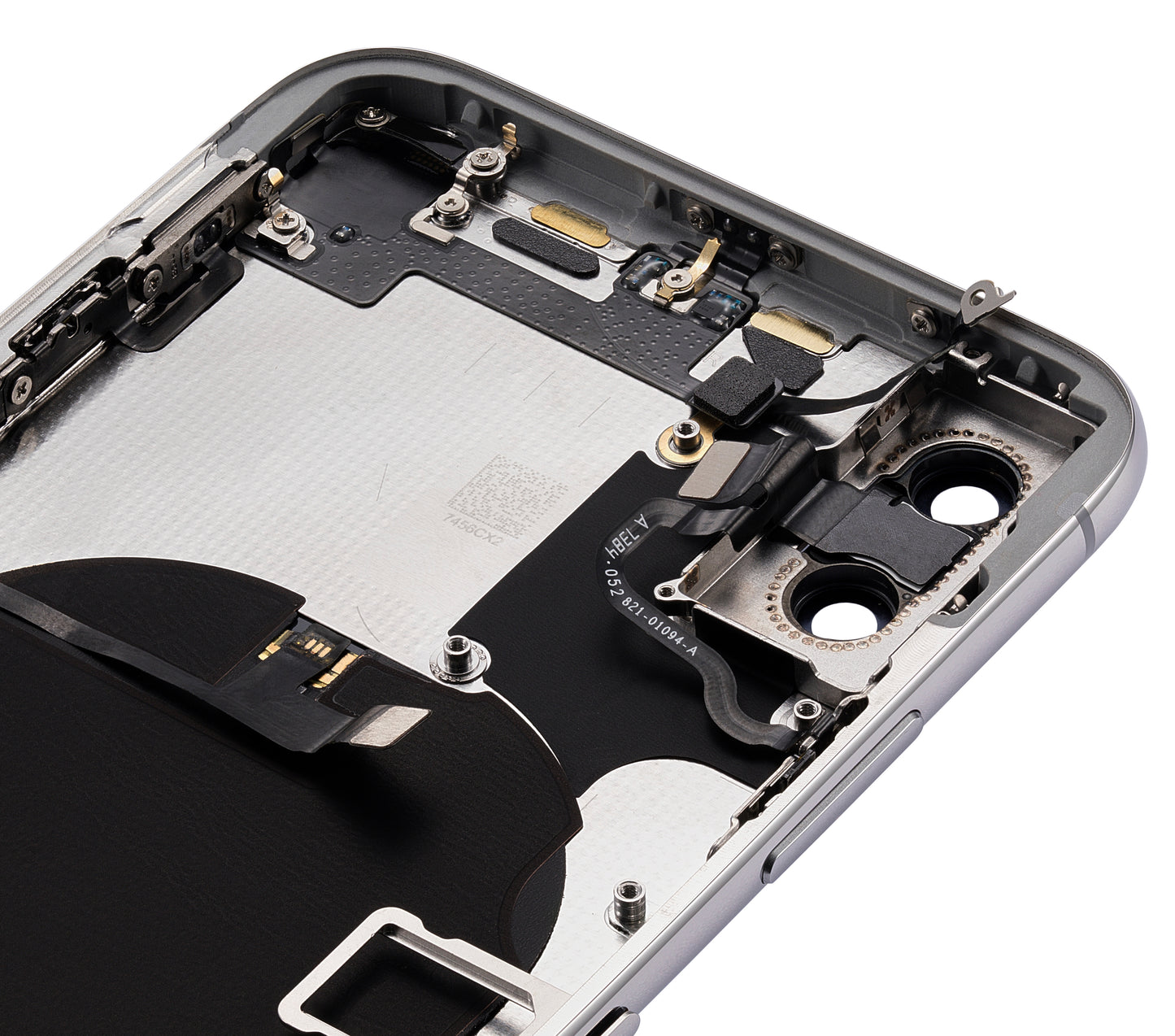 Back Housing W/ Small Components Pre-Installed For iPhone X (No Logo) (Aftermarket Plus) (Silver)