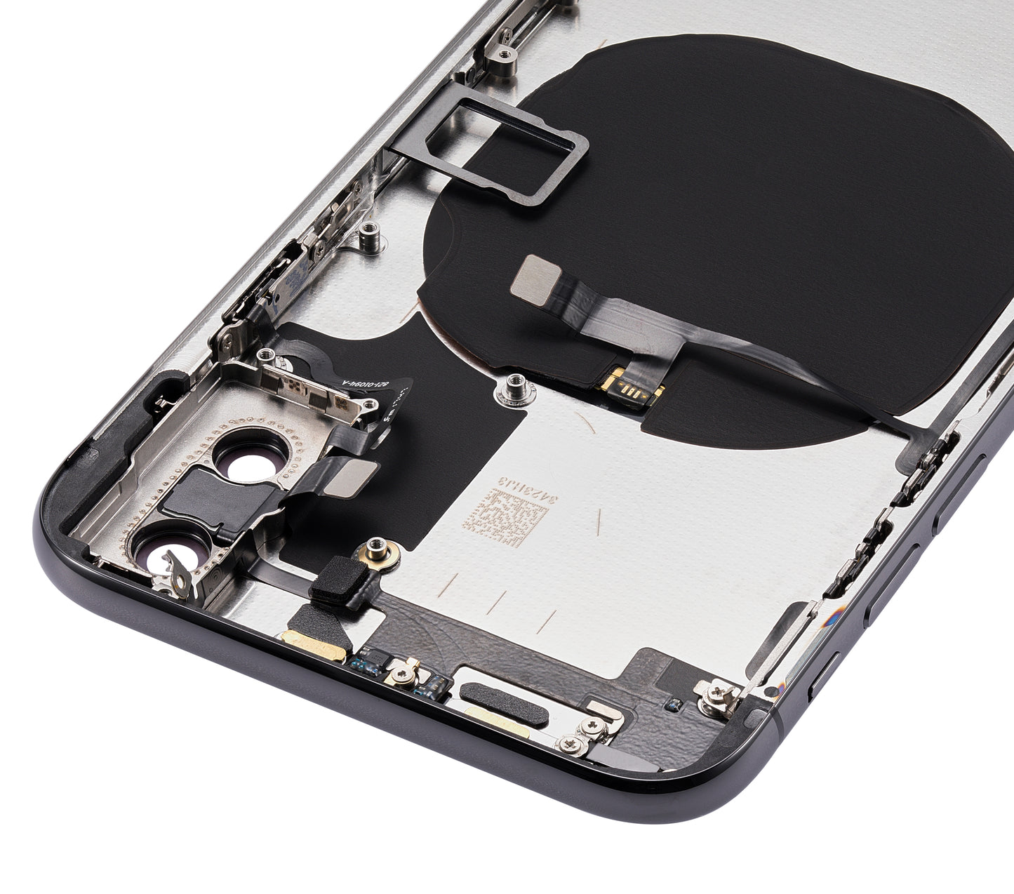 Back Housing W/ Small Components Pre-Installed For iPhone X (No Logo) (Aftermarket Plus) (Space Gray)