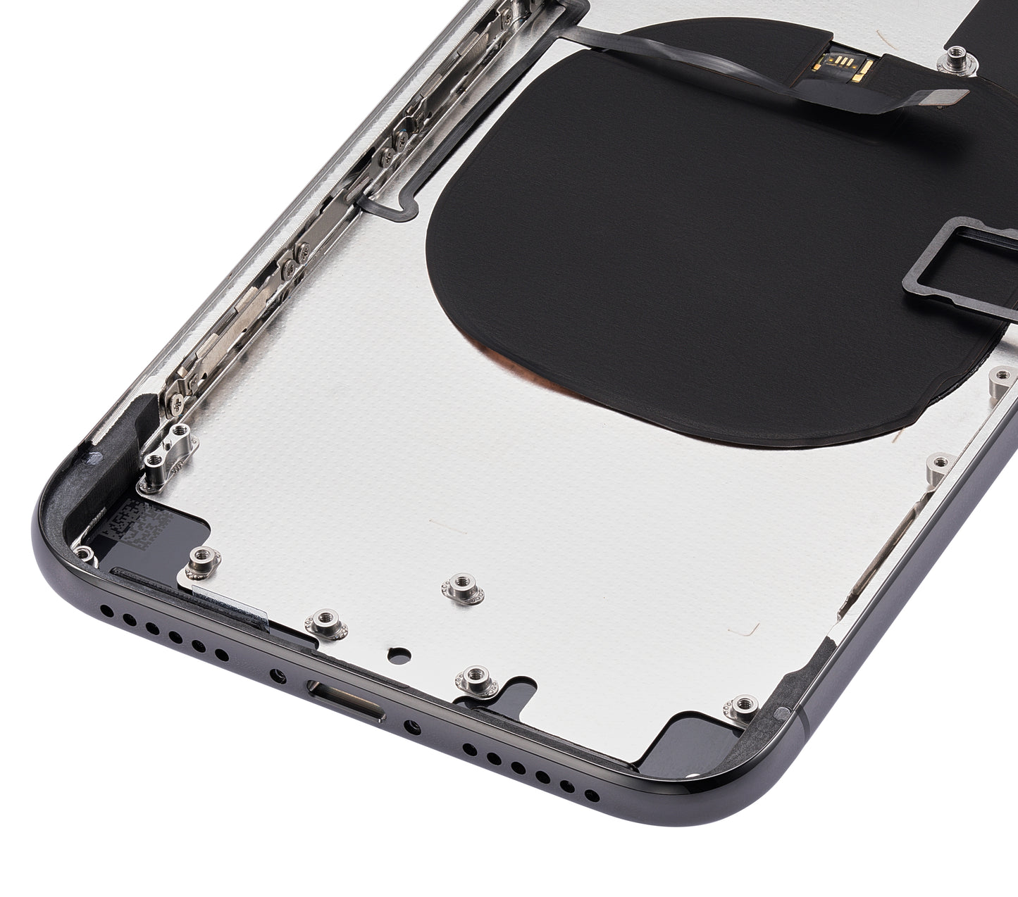 Back Housing W/ Small Components Pre-Installed For iPhone X (No Logo) (Aftermarket Plus) (Space Gray)