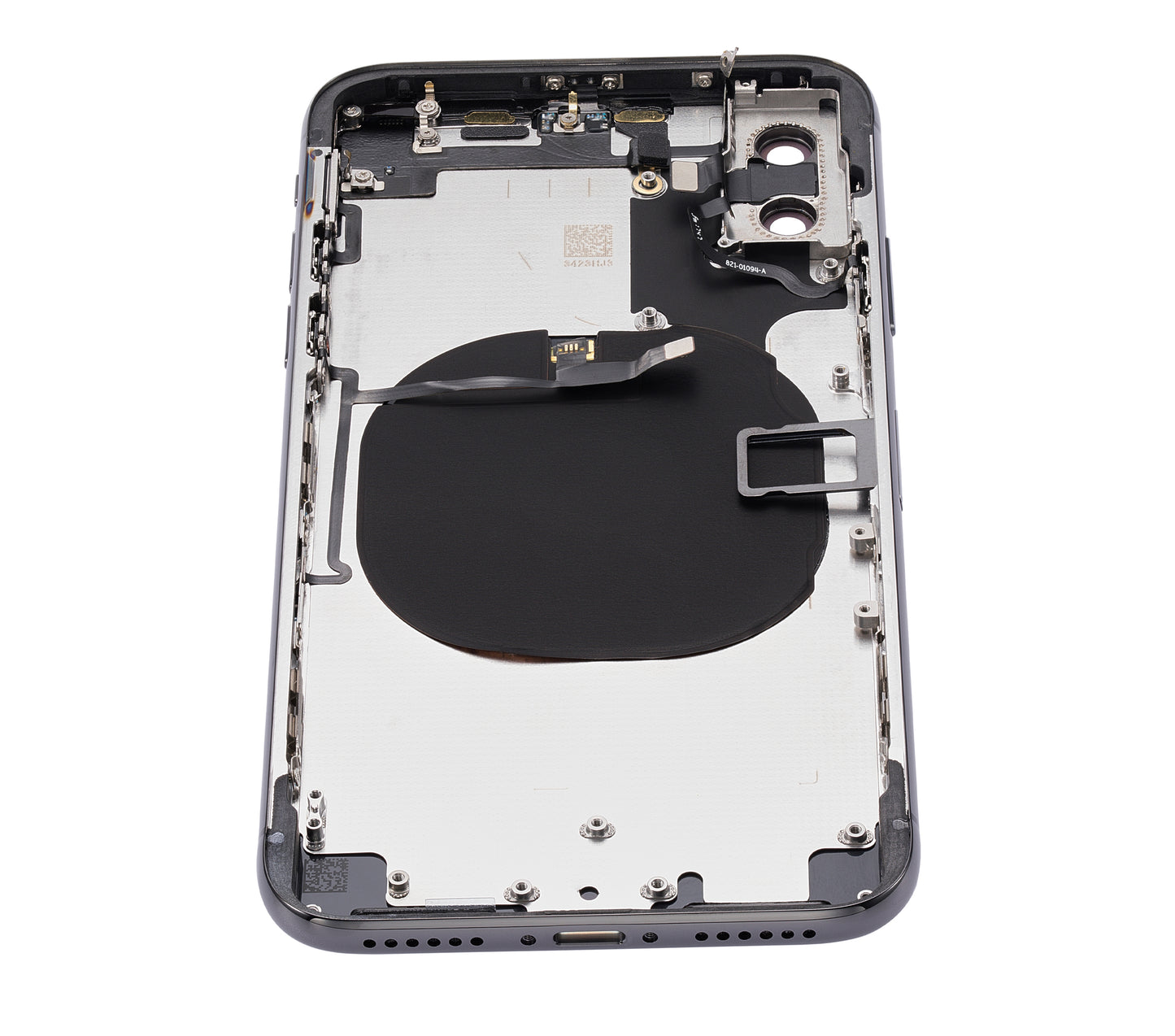 Back Housing W/ Small Components Pre-Installed For iPhone X (No Logo) (Aftermarket Plus) (Space Gray)