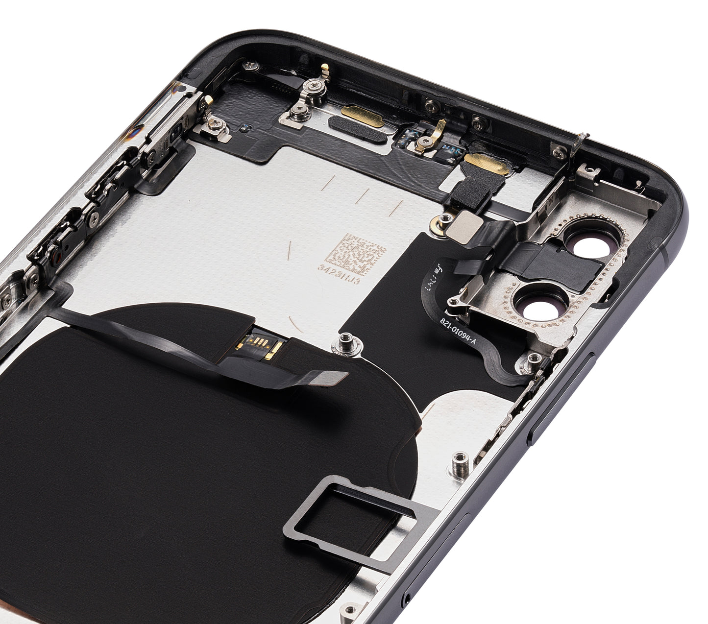 Back Housing W/ Small Components Pre-Installed For iPhone X (No Logo) (Aftermarket Plus) (Space Gray)