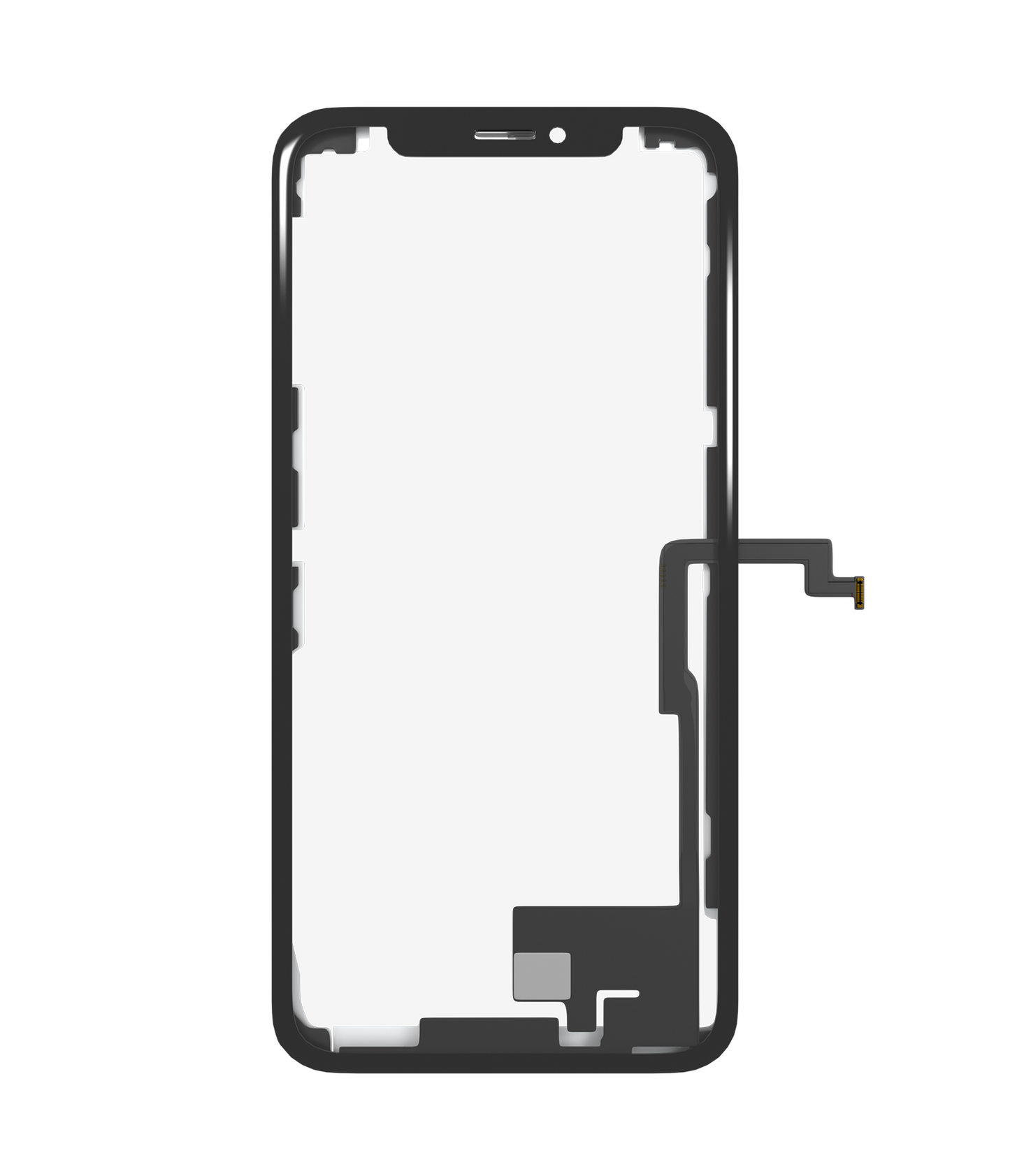 Glass With Frame & OCA Pre-Installed For iPhone X (Frame With Glue) (Premium / 3 in 1) (2 Pack)