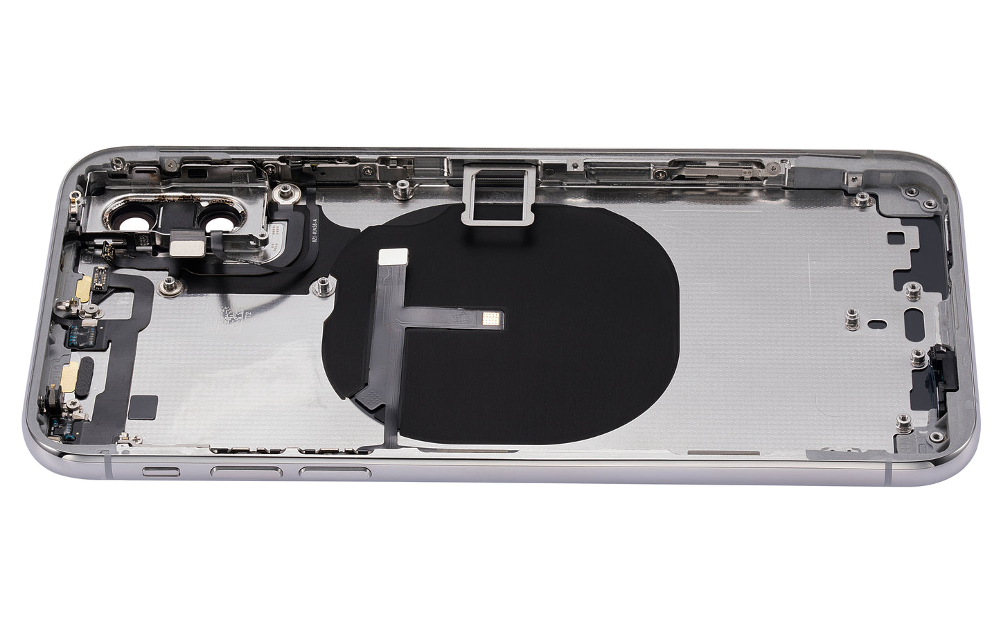 Back Housing W/ Small Components Pre-Installed For iPhone XS (No Logo) (Aftermarket Plus) (Silver)