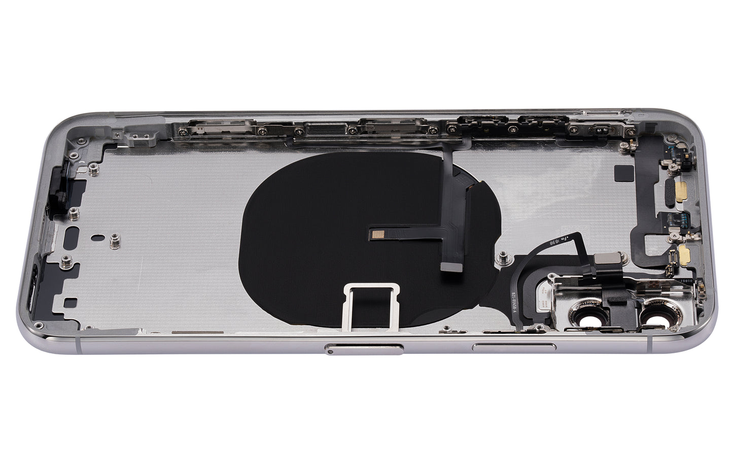 Back Housing W/ Small Components Pre-Installed For iPhone XS (No Logo) (Aftermarket Plus) (Silver)