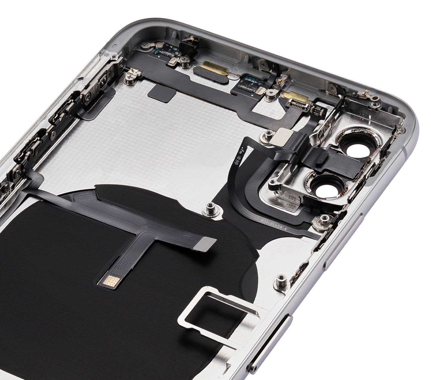 Back Housing W/ Small Components Pre-Installed For iPhone XS (No Logo) (Aftermarket Plus) (Silver)
