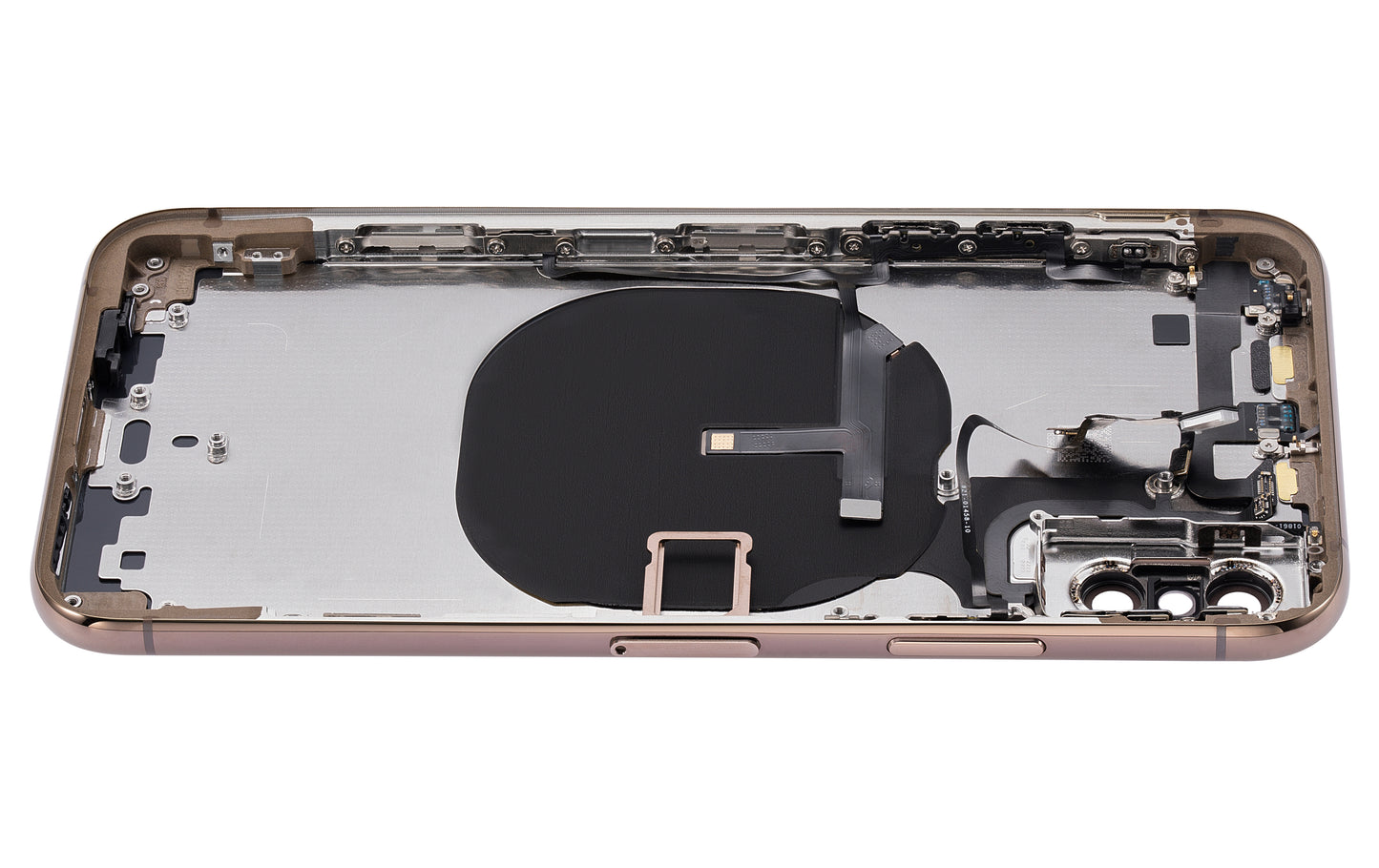 Back Housing W/ Small Components Pre-Installed For iPhone XS (No Logo) (Aftermarket Plus) (Gold)