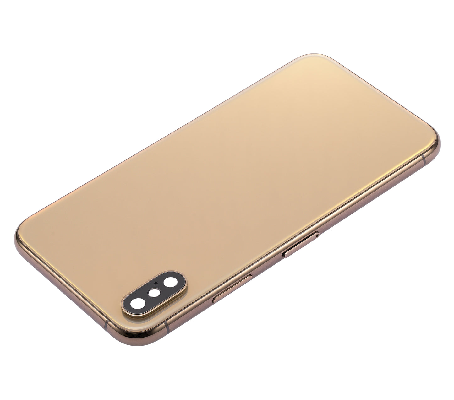 Back Housing W/ Small Components Pre-Installed For iPhone XS (No Logo) (Aftermarket Plus) (Gold)