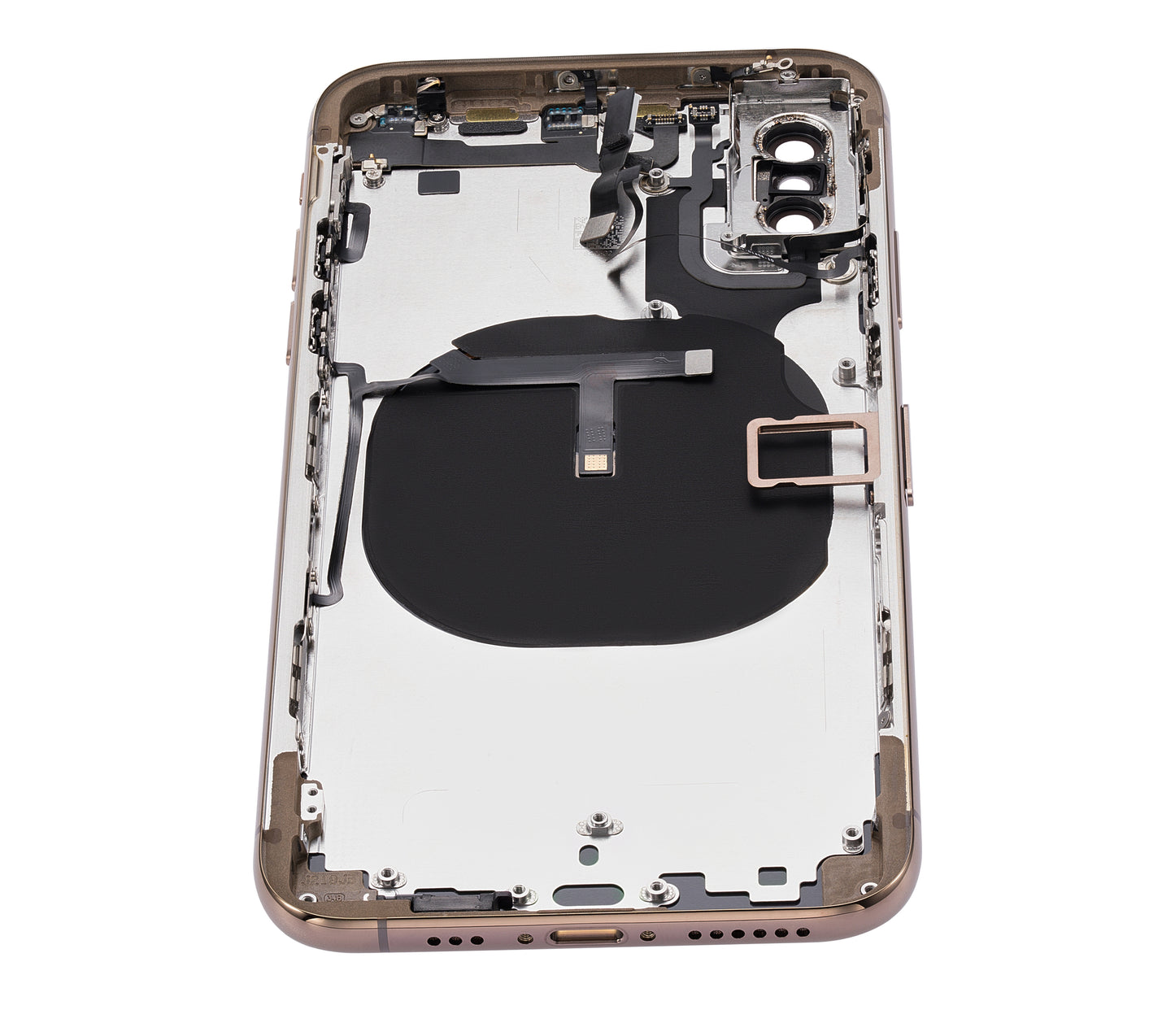 Back Housing W/ Small Components Pre-Installed For iPhone XS (No Logo) (Aftermarket Plus) (Gold)
