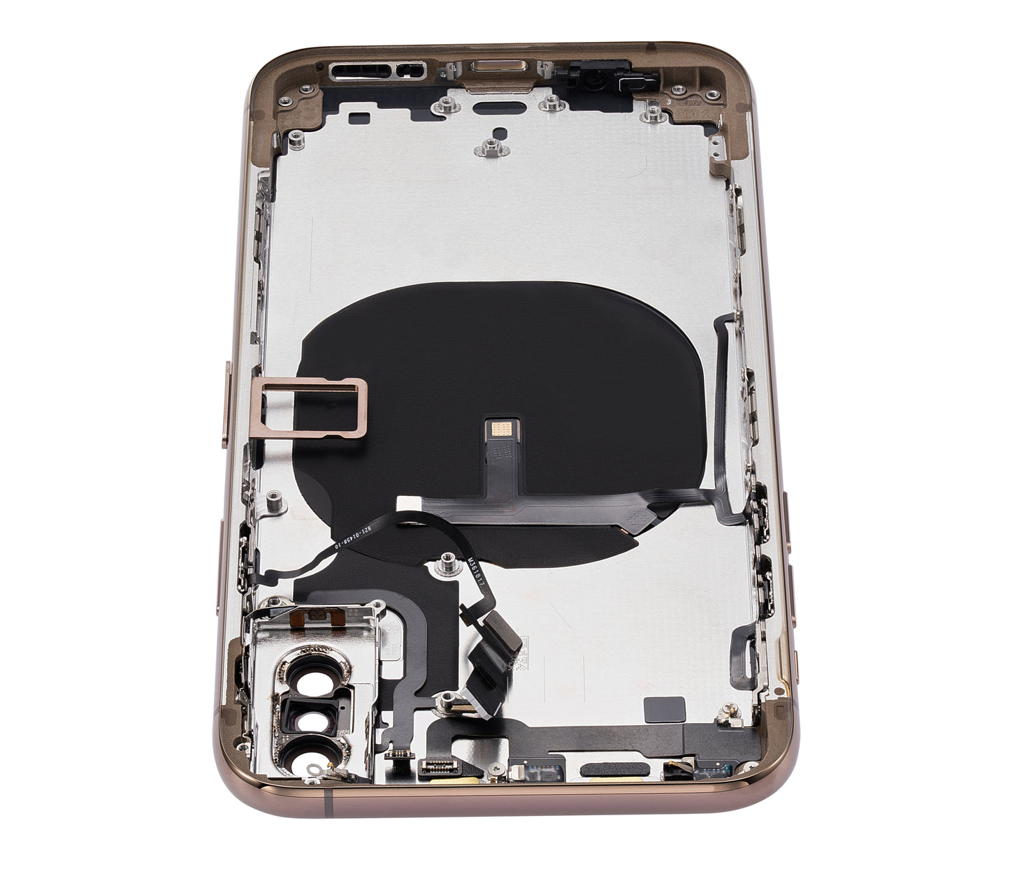 Back Housing W/ Small Components Pre-Installed For iPhone XS (No Logo) (Aftermarket Plus) (Gold)