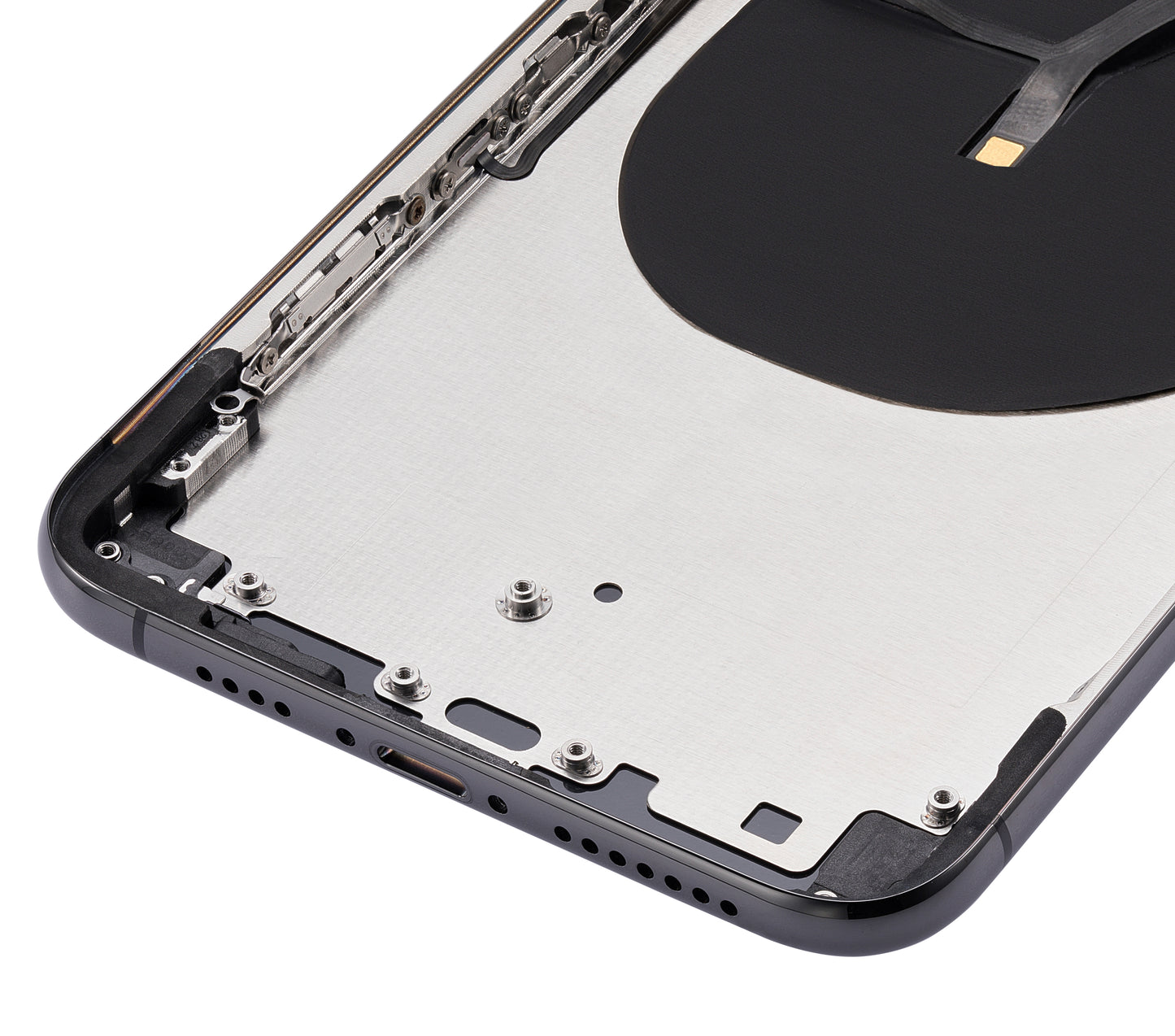 Back Housing W/ Small Components Pre-Installed For iPhone XS Max (No Logo) (Aftermarket Plus) (Space Gray)