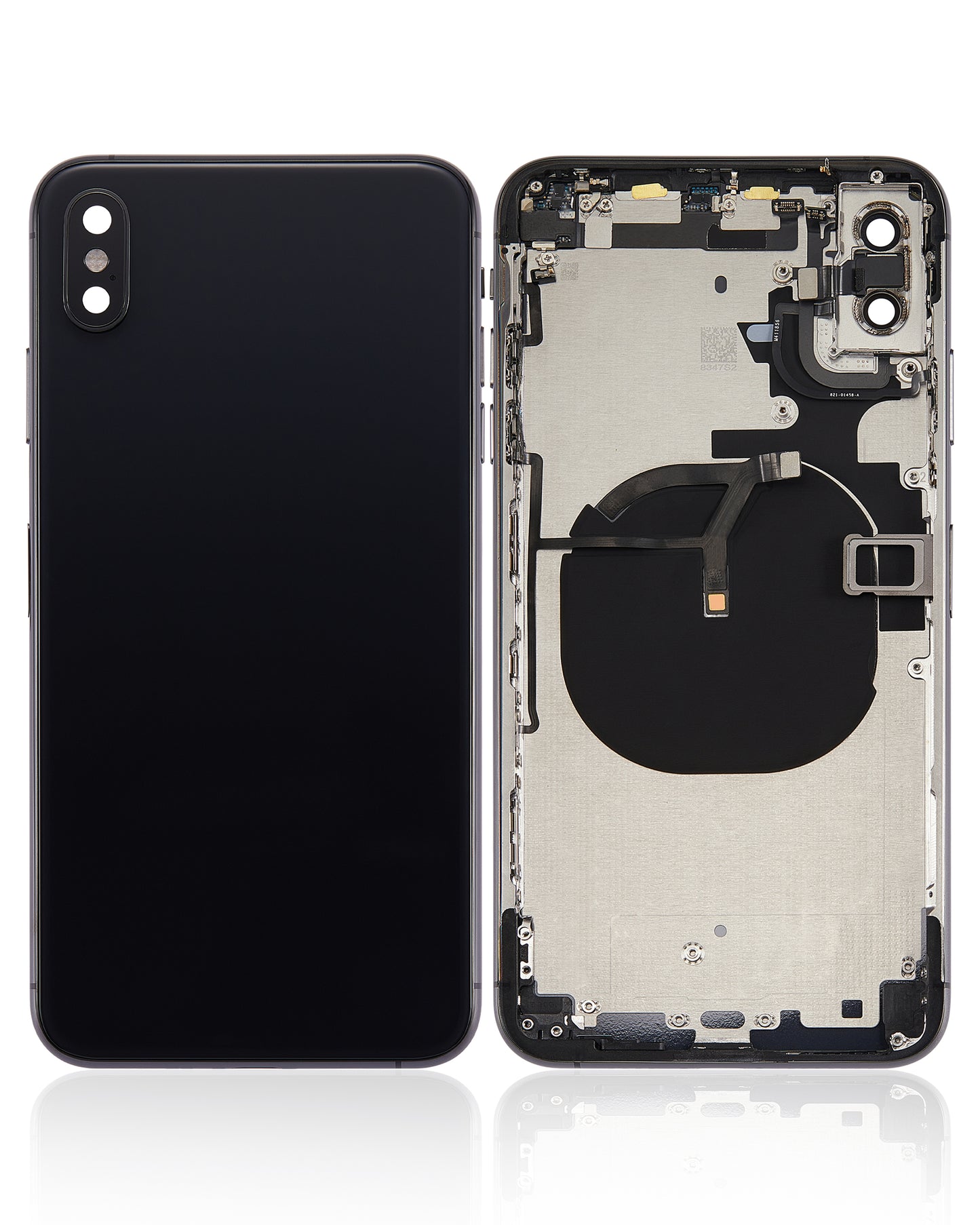 Back Housing W/ Small Components Pre-Installed For iPhone XS Max (No Logo) (Aftermarket Plus) (Space Gray)