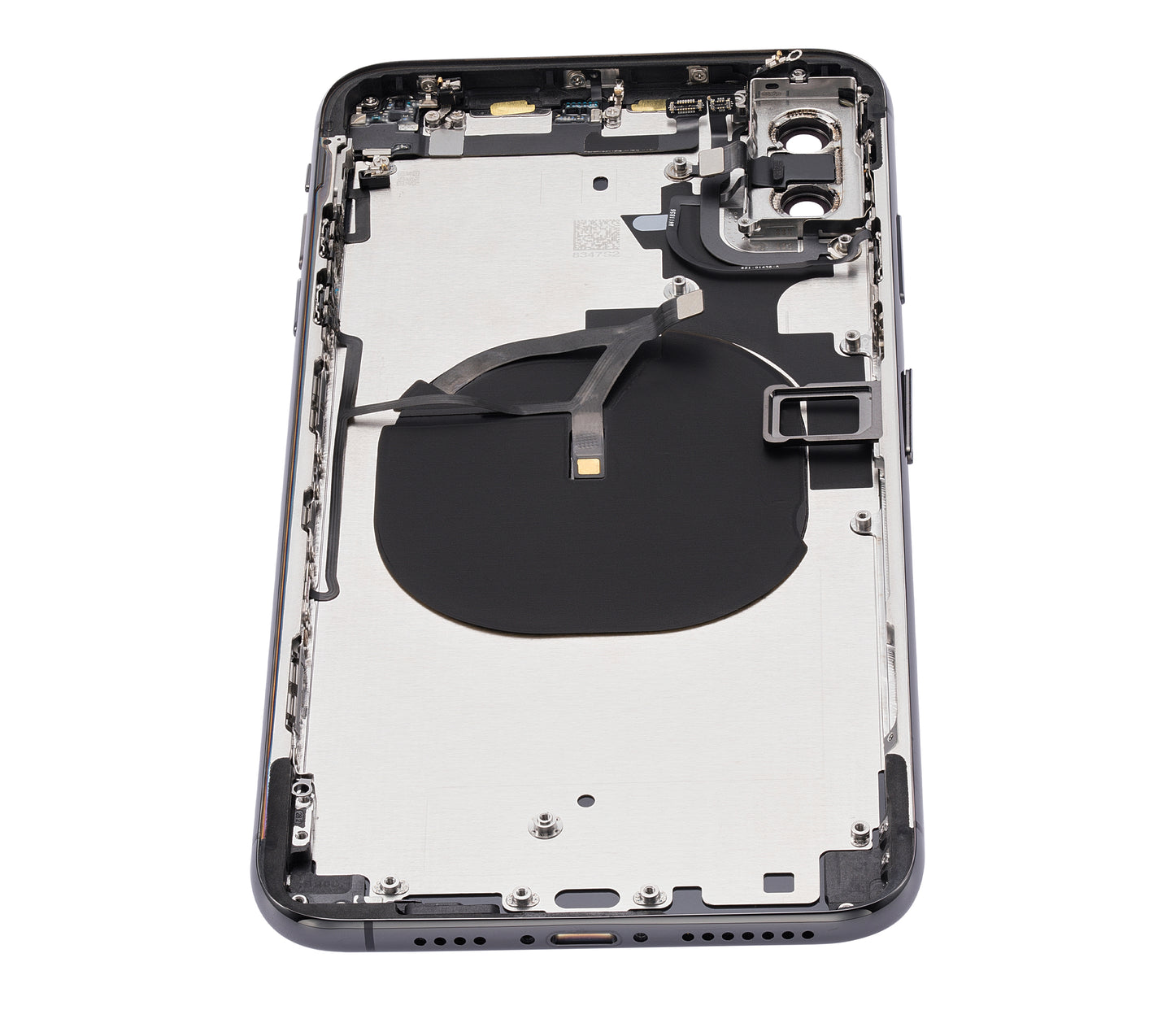 Back Housing W/ Small Components Pre-Installed For iPhone XS Max (No Logo) (Aftermarket Plus) (Space Gray)