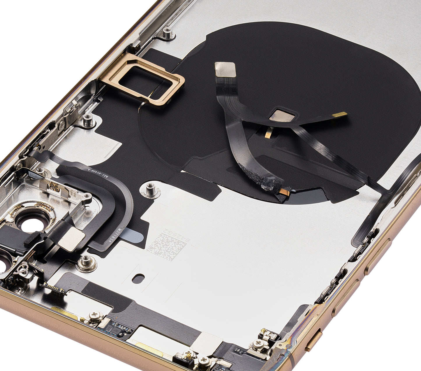 Back Housing W/ Small Components Pre-Installed For iPhone XS Max (No Logo) (Aftermarket Plus) (Gold)