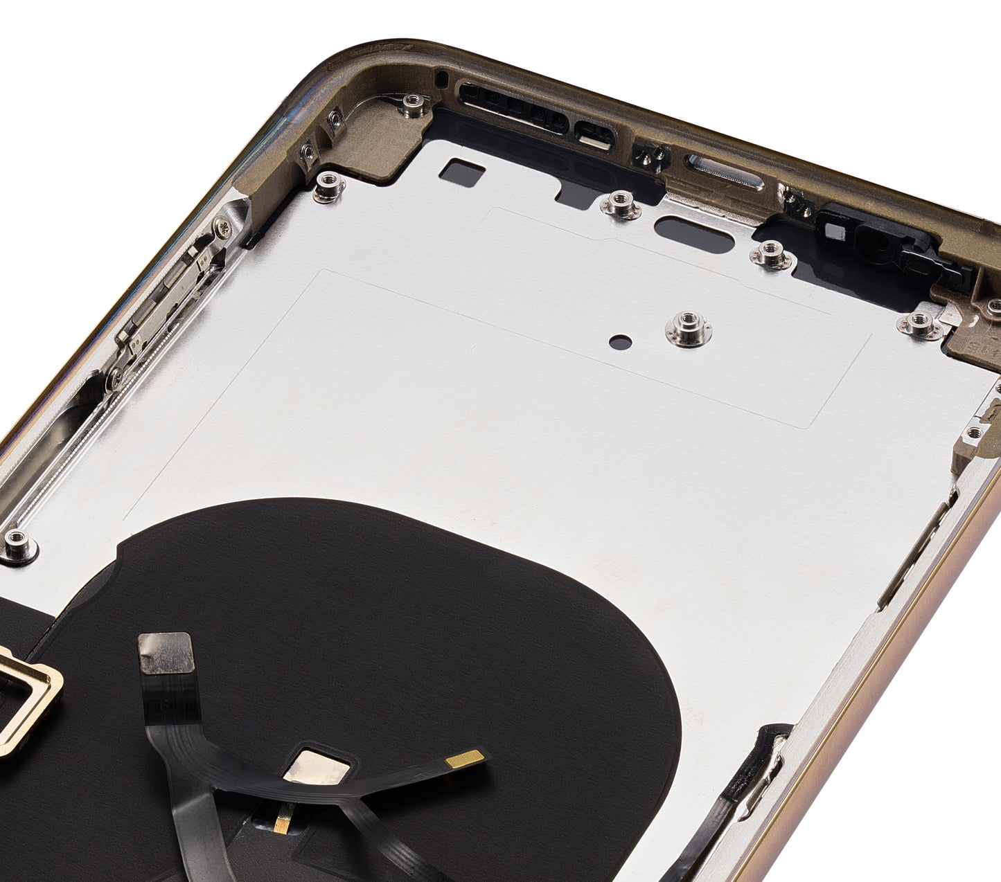 Back Housing W/ Small Components Pre-Installed For iPhone XS Max (No Logo) (Aftermarket Plus) (Gold)
