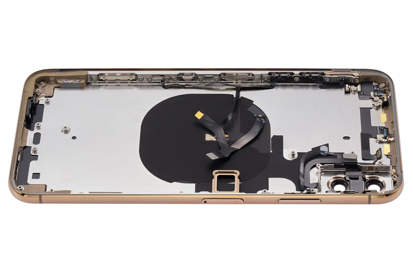 Back Housing W/ Small Components Pre-Installed For iPhone XS Max (No Logo) (Aftermarket Plus) (Gold)