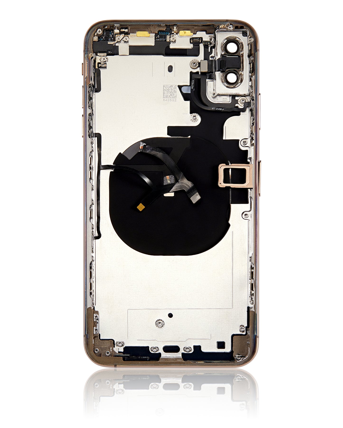 Back Housing W/ Small Components Pre-Installed For iPhone XS Max (No Logo) (Aftermarket Plus) (Gold)